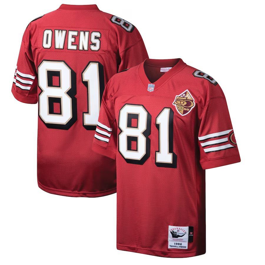 Terrell Owens San Francisco 49ers Red Jersey – All Stitched