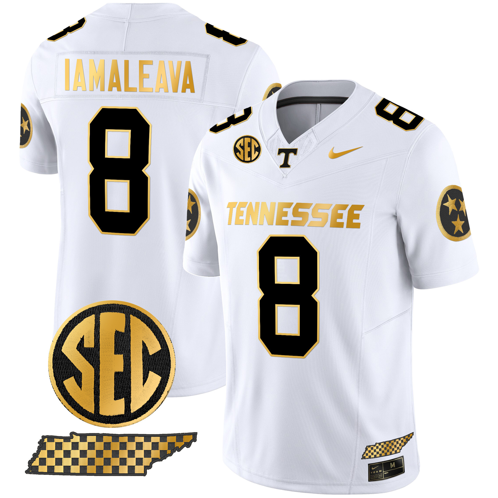Men’s Tennessee Volunteers 2024 Gold Vapor Limited Jersey – All Stitched