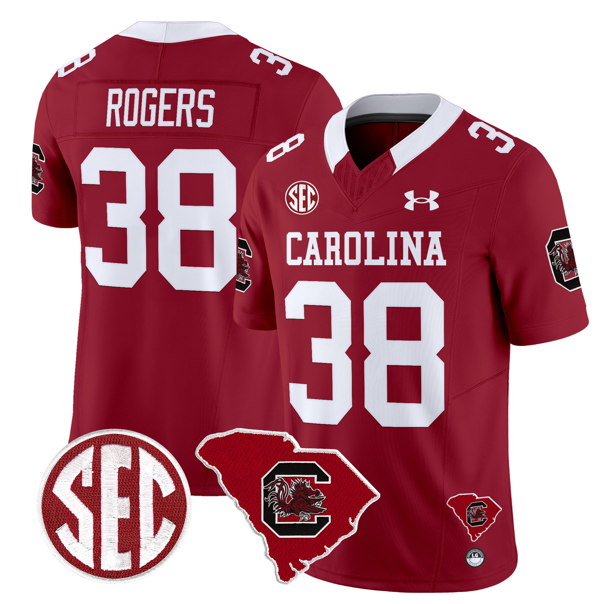 Men’s South Carolina Gamecocks 1980 Throwback Home Patch Vapor Limited Jersey – All Stitched