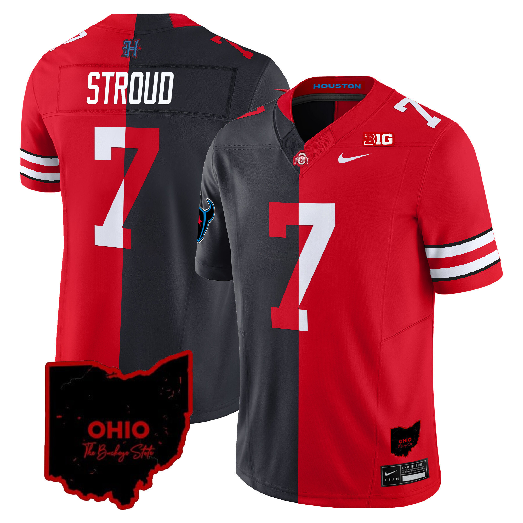 Ohio State Buckeyes Split Vapor Limited Jersey – All Stitched