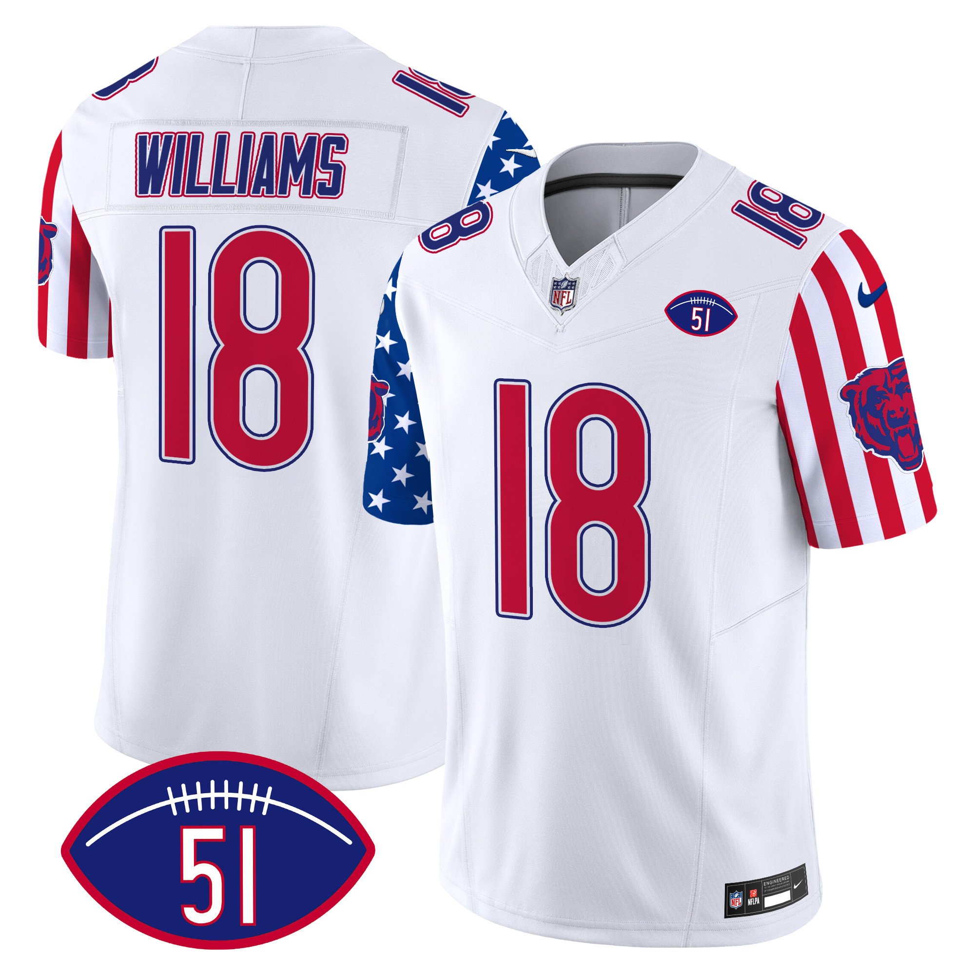 Men’s Chicago Bears American Style Vapor Limited Jersey – All Stitched