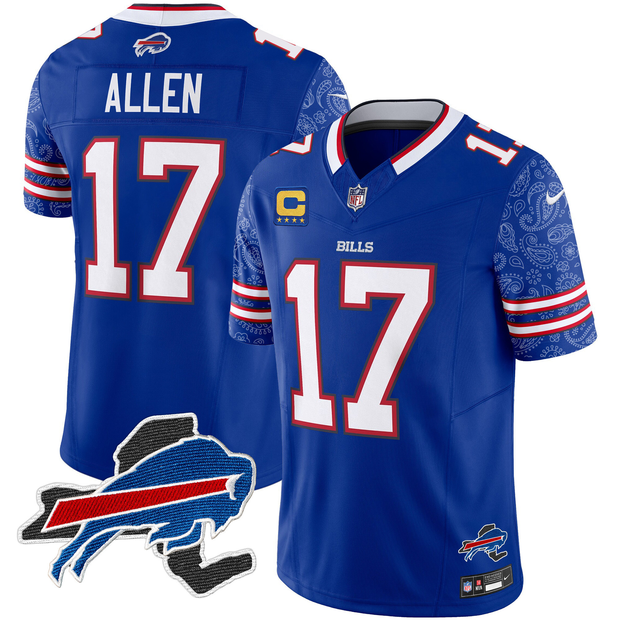 Men’s Buffalo Bills New York Patch Vapor Limited Jersey V2 – All Stitched