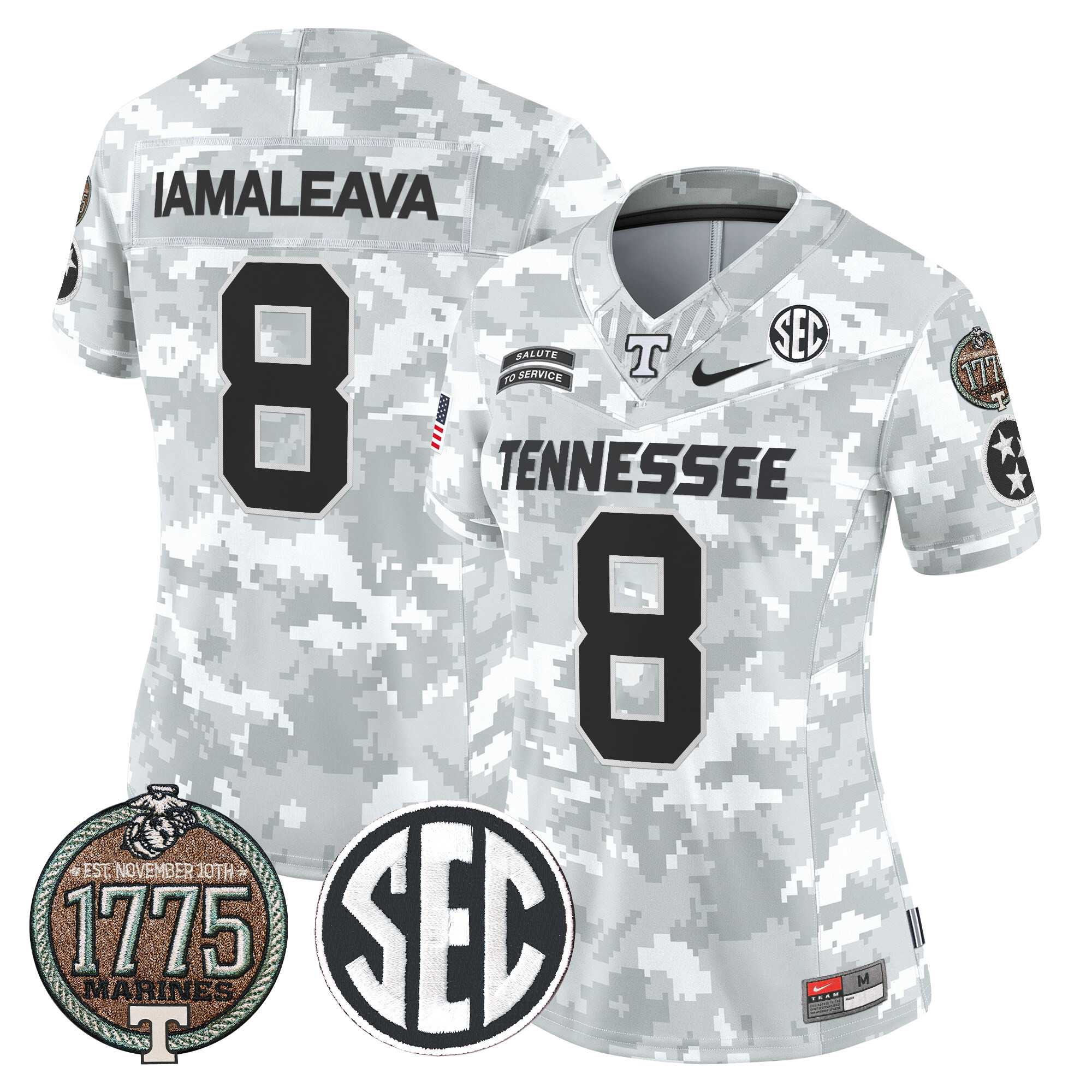 Women’s Volunteers 2024 Salute to Service Establishment Year Patch Vapor Limited Jersey – All Stitched