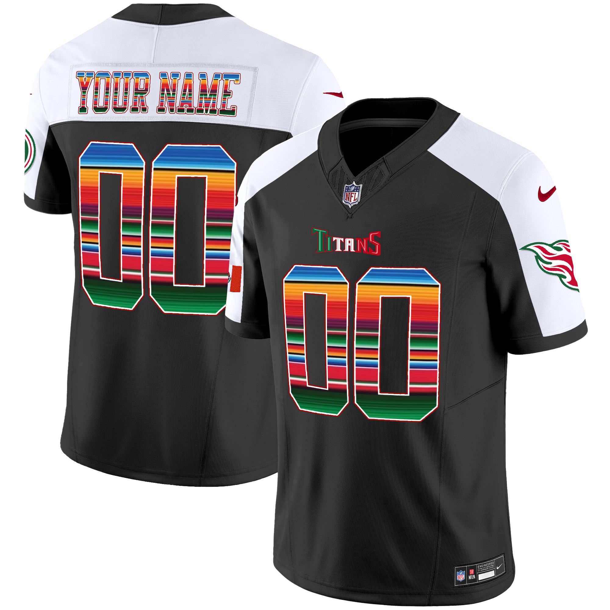 Tennessee Titans Mexico Vapor Custom Jersey – All Stitched