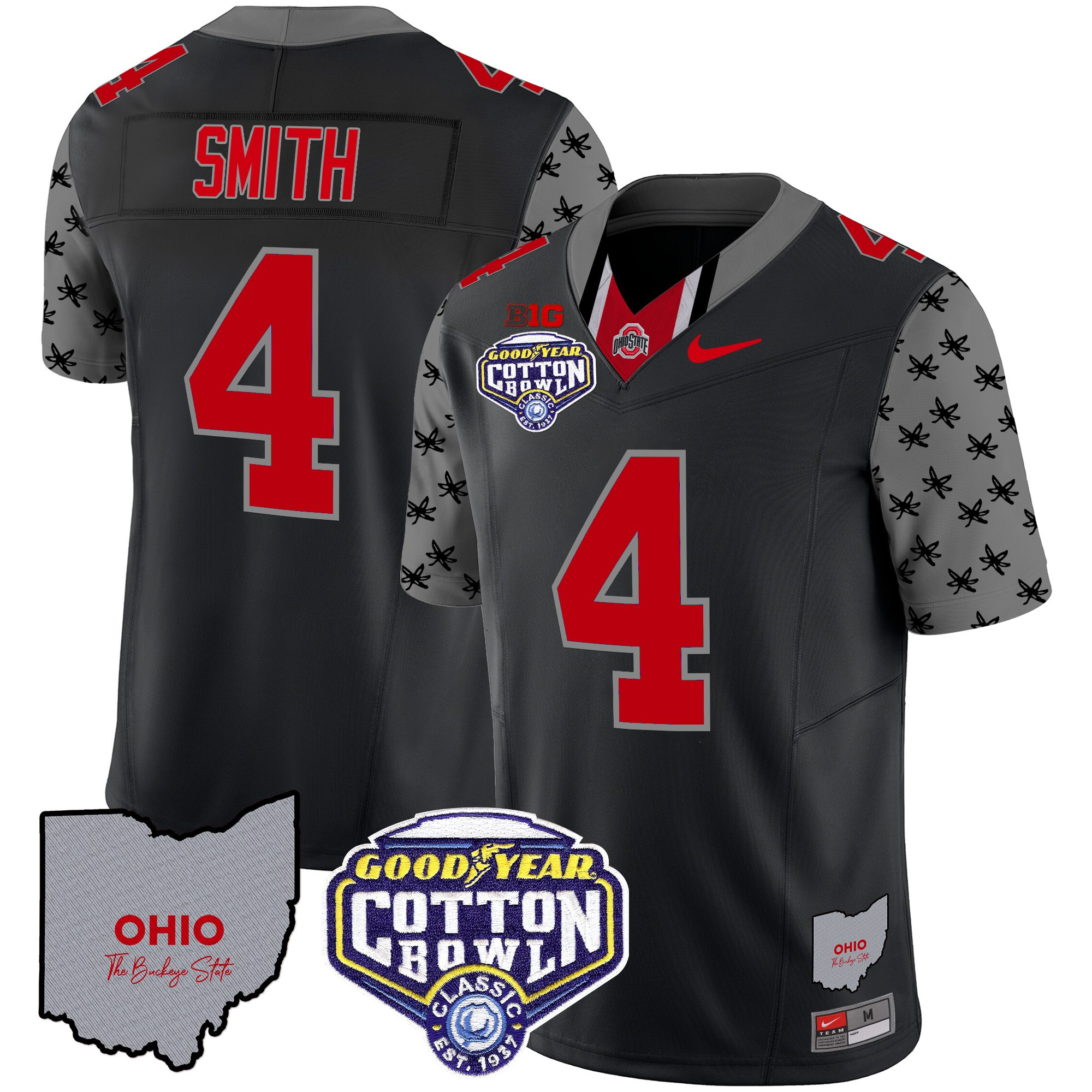 Men’s Ohio State Buckeyes Cotton Bowl Patch Vapor Limited Jersey – All Stitched