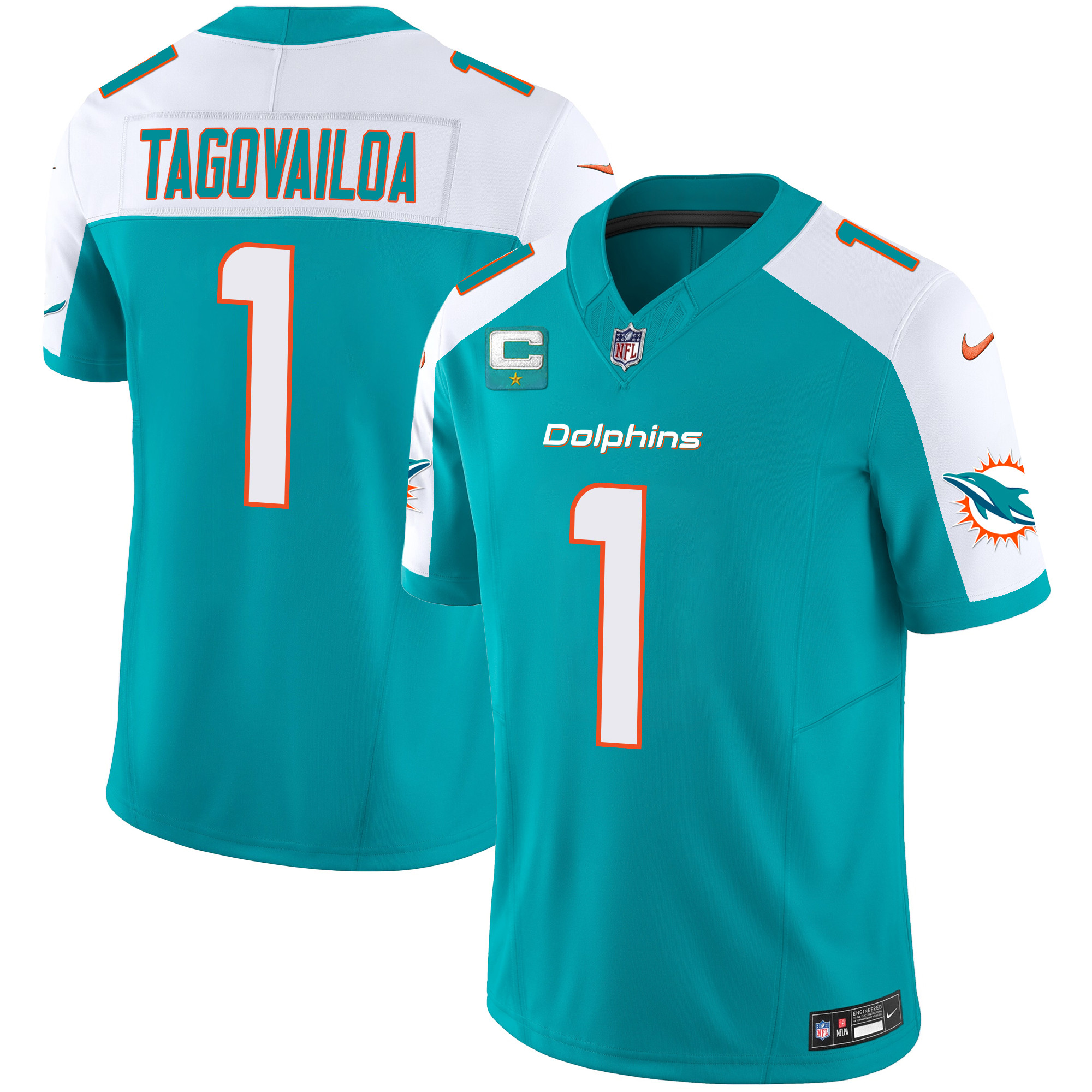 Men’s Miami Dolphins Vapor Limited Jersey V2 – All Stitched