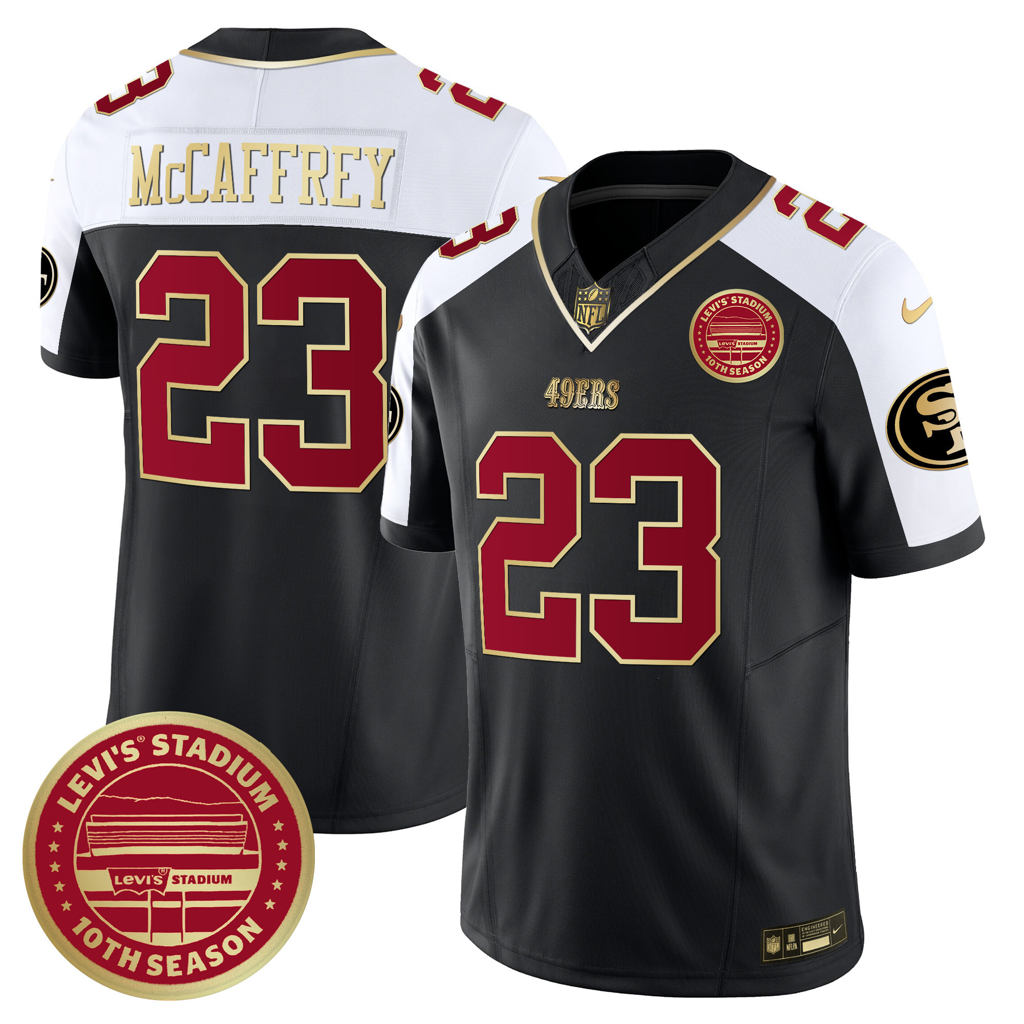 Men’s San Francisco 49ers Levi’s Stadium 10th Season Patch Vapor Limited Jersey – All Stitched