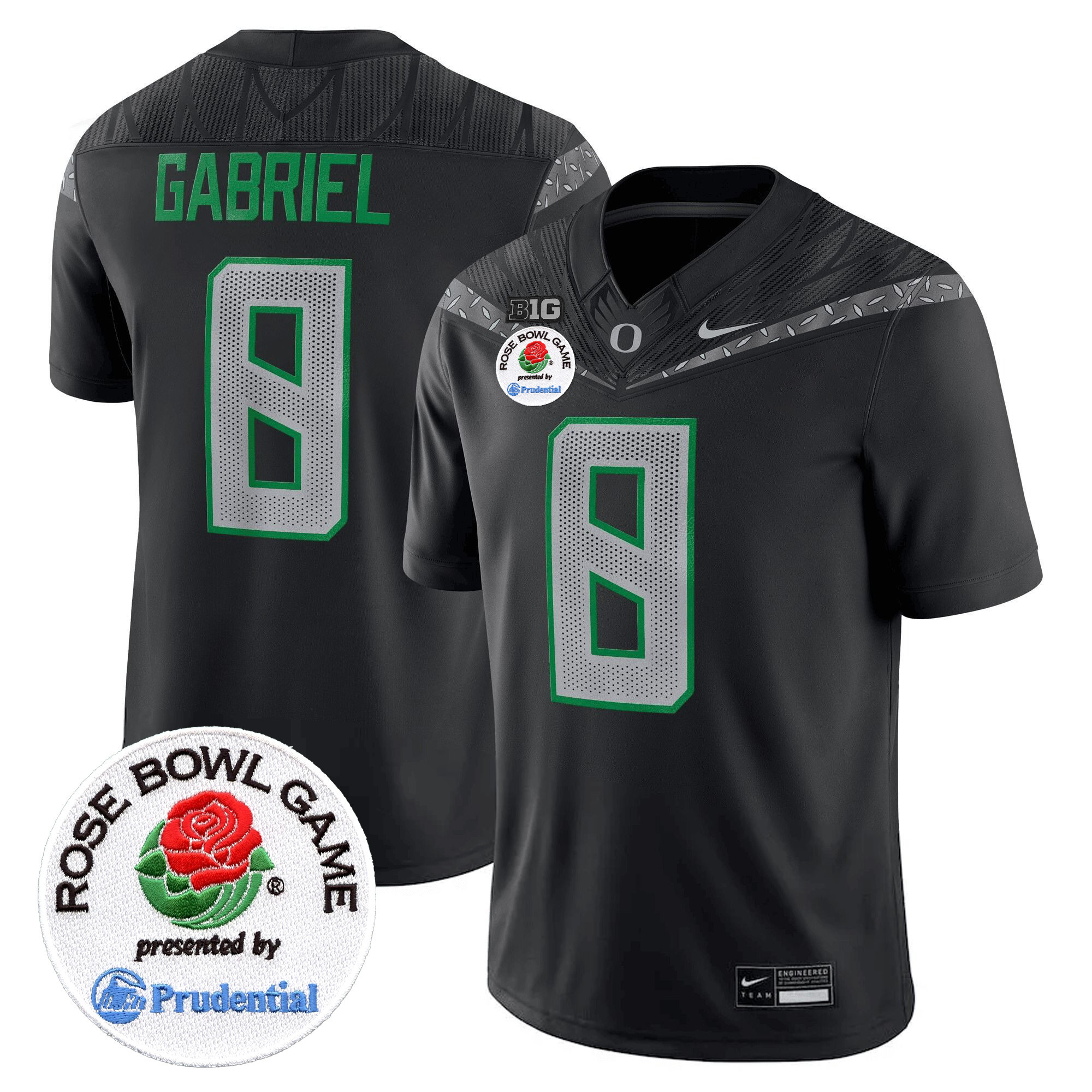 Men’s Oregon Ducks Rose Bowl Patch Vapor Limited Jersey V2 – All Stitched