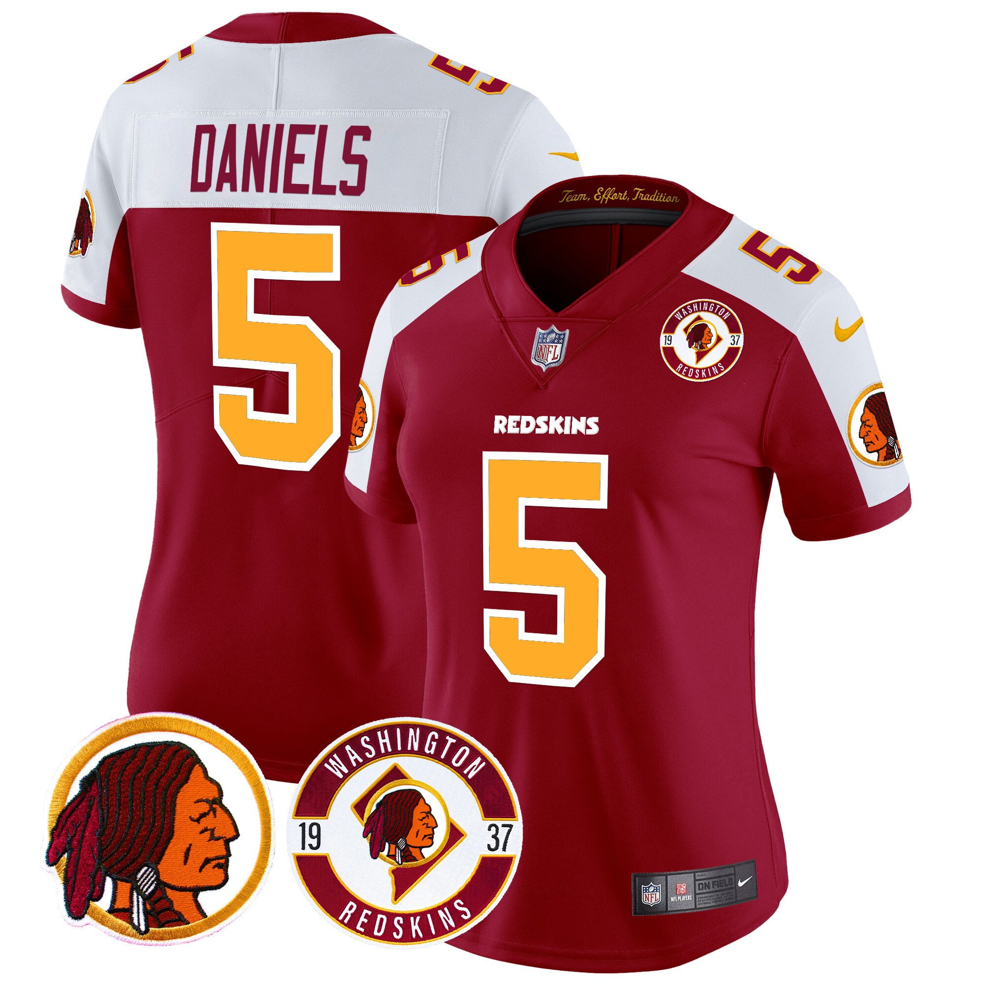 Women’s Washington Redskins 2024 Vapor Limited Jersey – Est. 1937 Patch – All Stitched