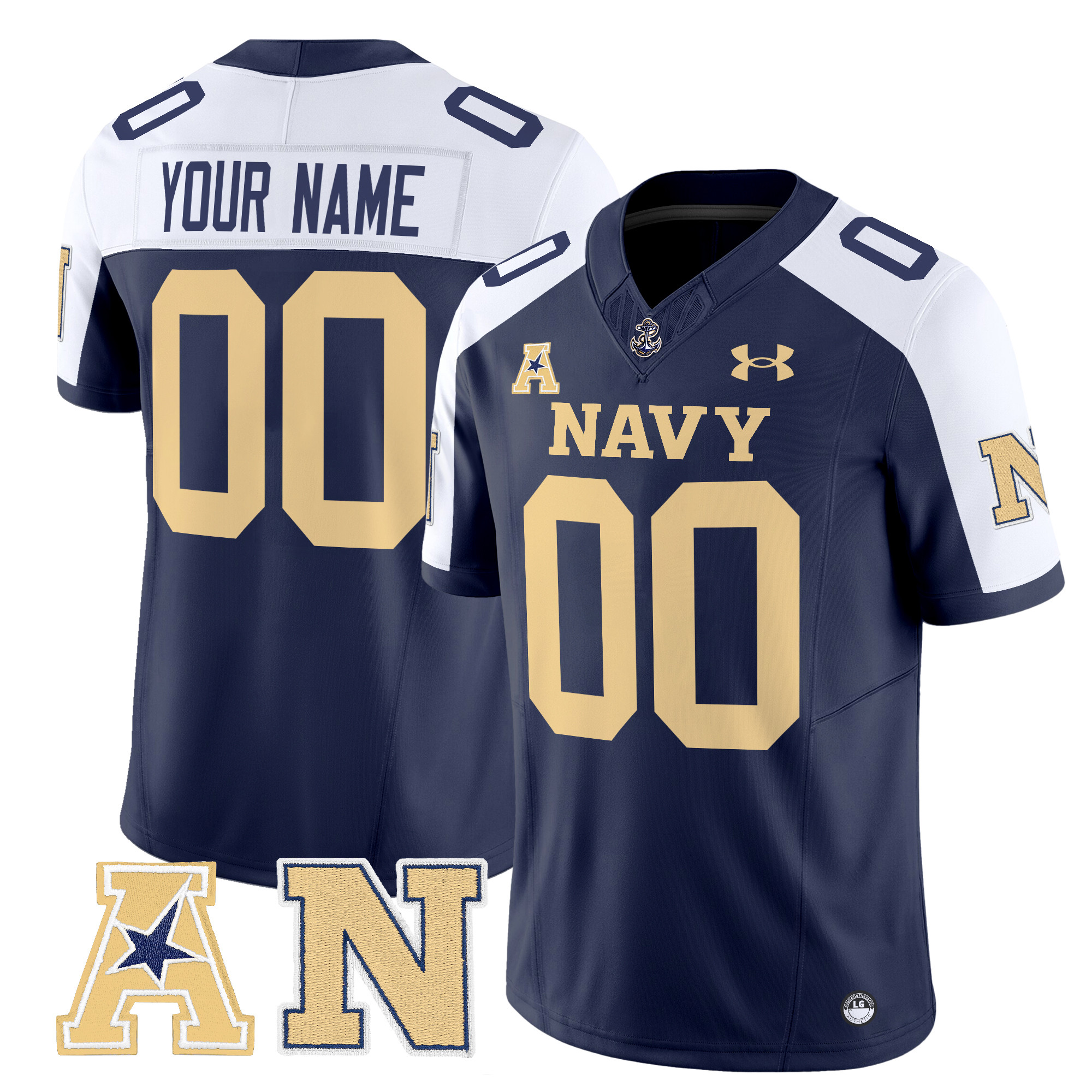 Navy Midshipmen 2024 Vapor Limited Custom Jersey V2 – All Stitched