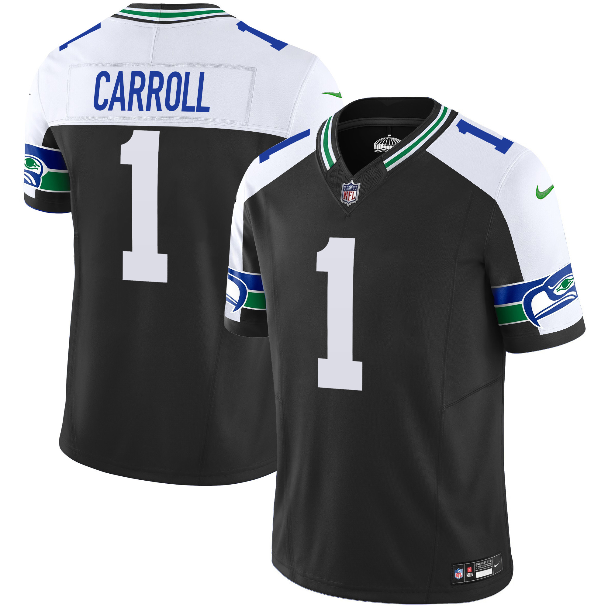 Pete Carroll Seattle Seahawks Throwback Vapor Limited Jersey – All Stitched
