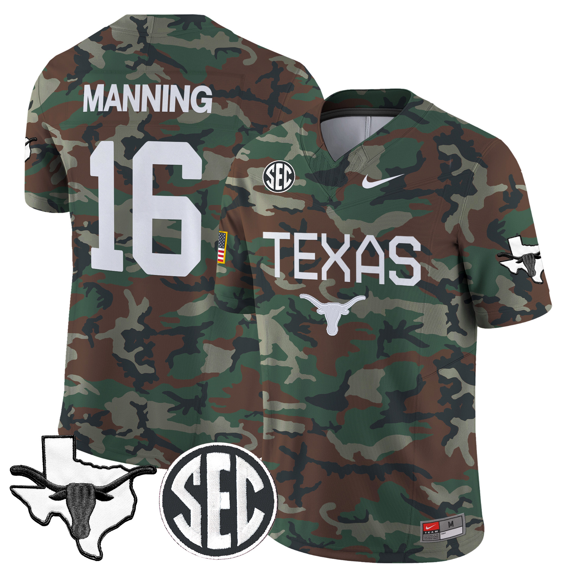 Texas Longhorns 2024 Military Vapor Limited Jersey – All Stitched