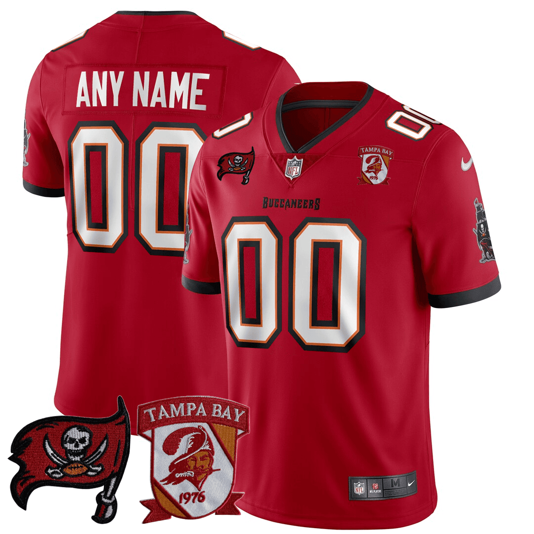 Tampa Bay Tampa Bay Buccaneers Logo Patch Custom Jersey – All Stitched