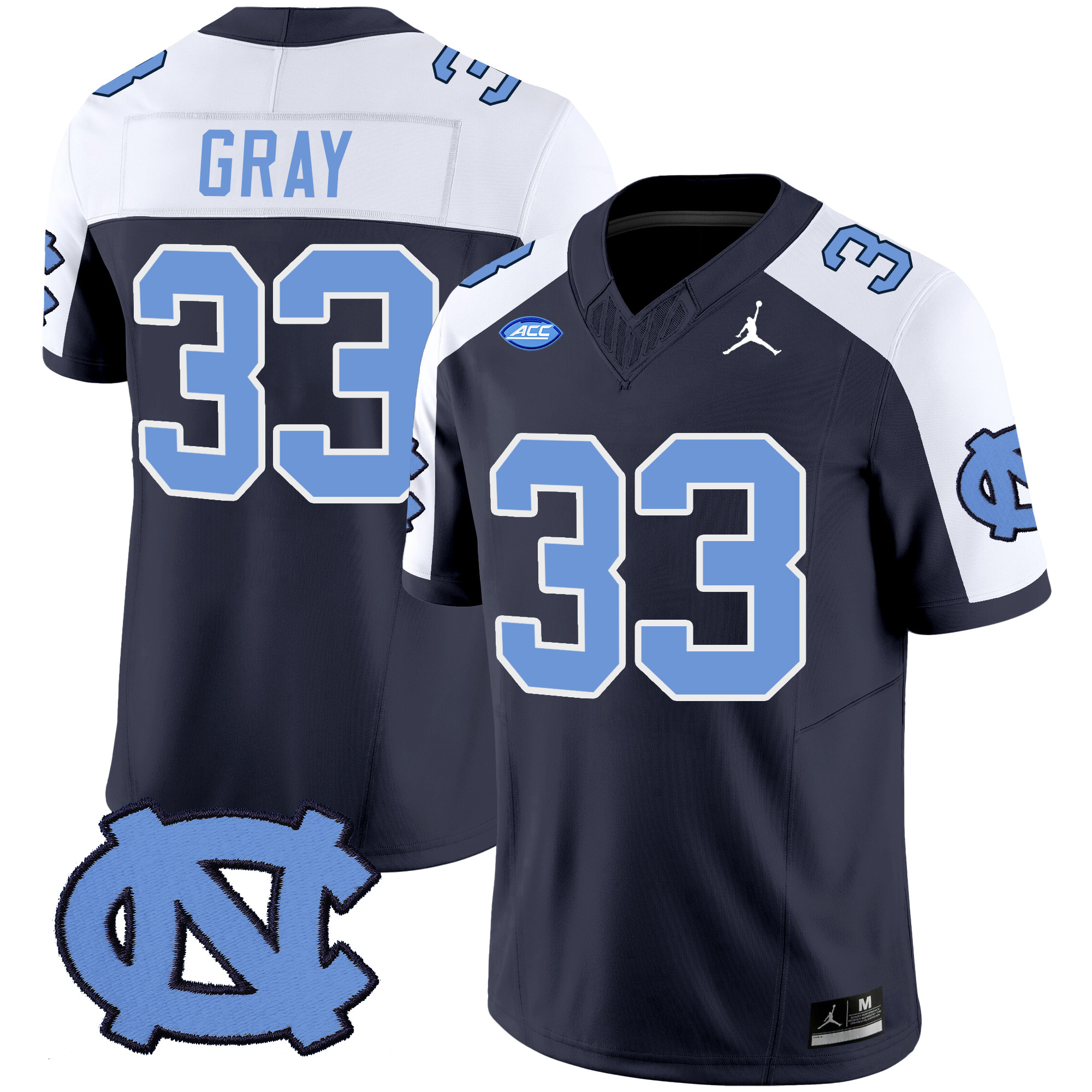 Men’s North Carolina Tar Heels Vapor Limited Jersey – All Stitched