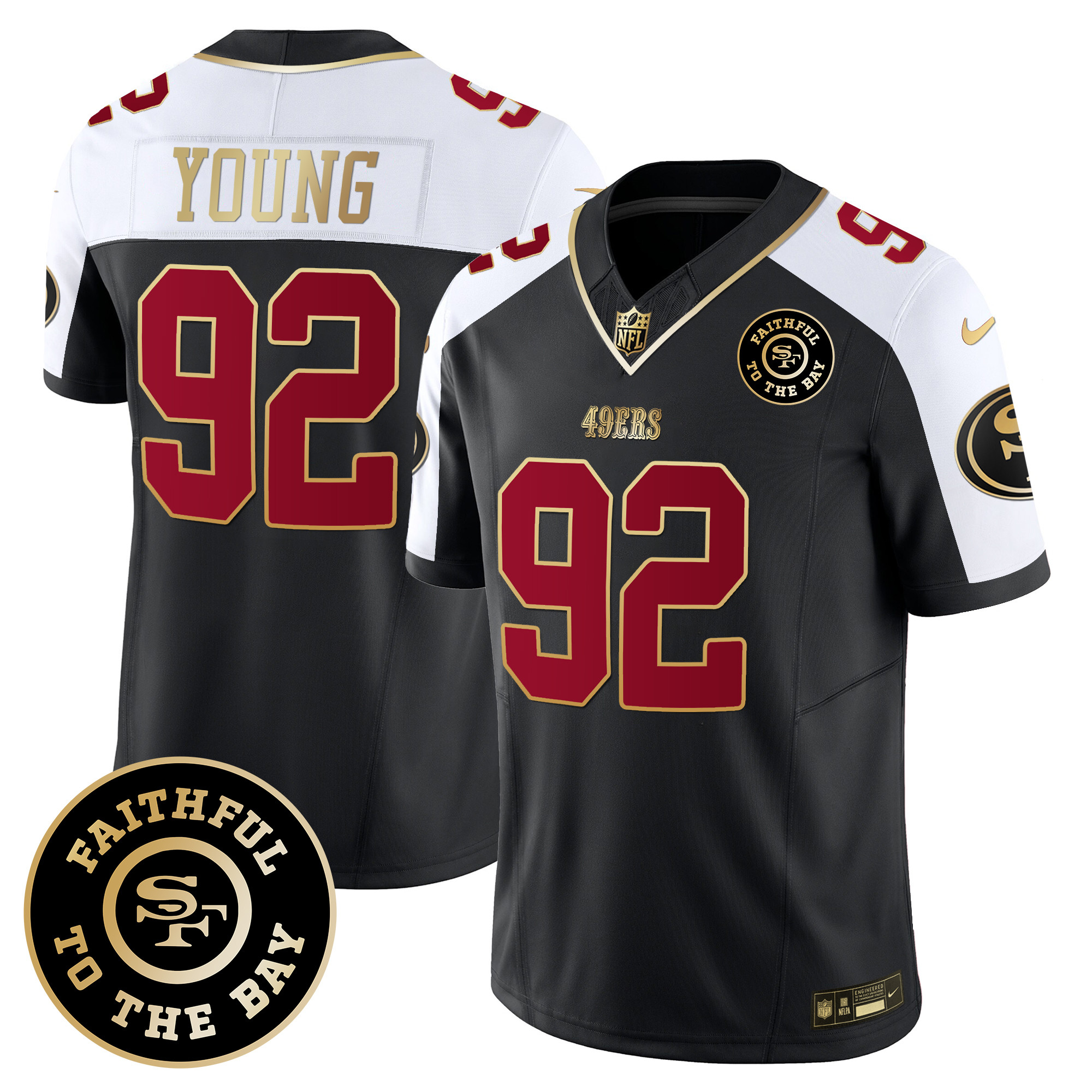 Men’s San Francisco 49ers Faithful To The Bay Patch Vapor Limited Jersey V4 – All Stitched