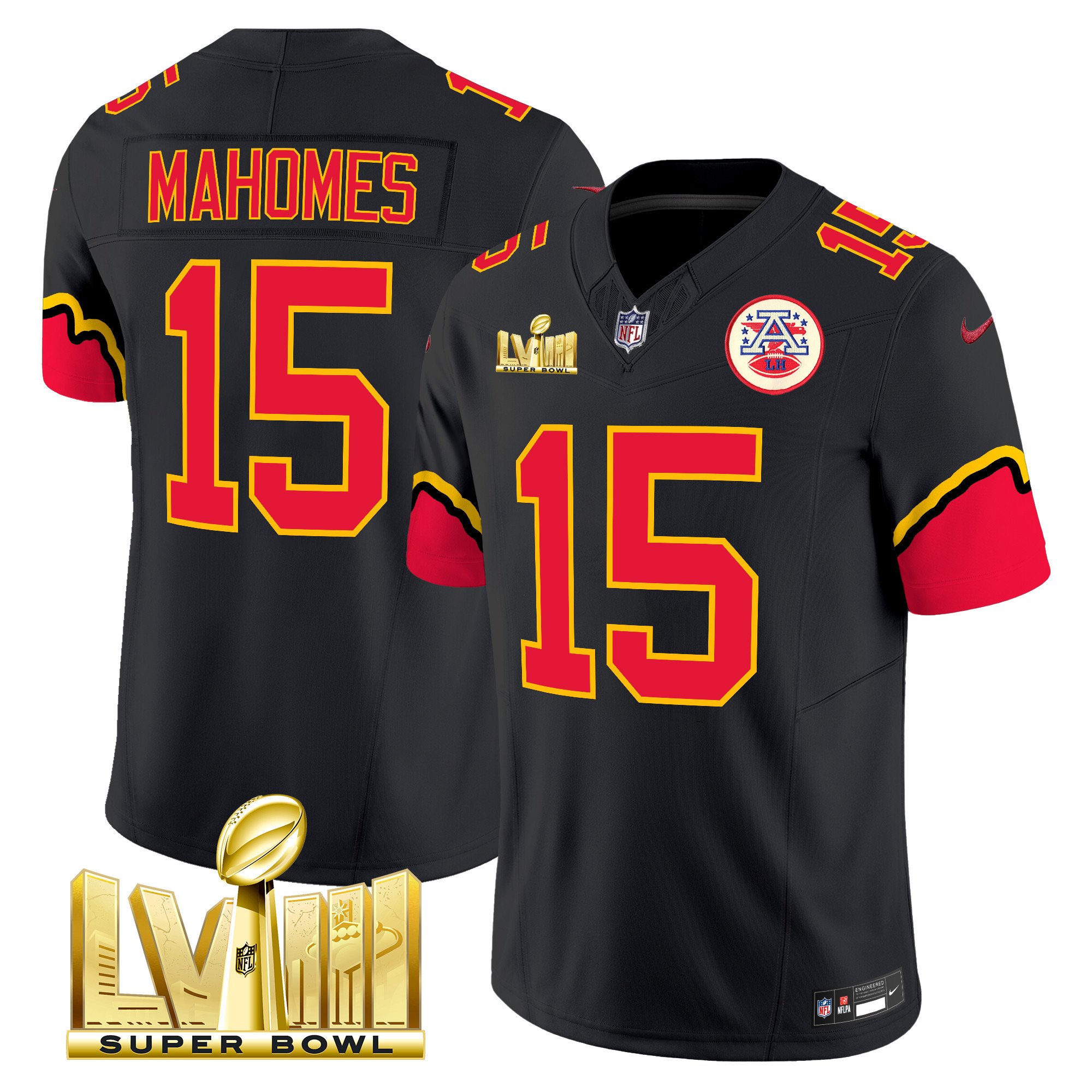 Patrick Mahomes Kansas City Chiefs Super Bowl LVIII Vapor Limited Jersey – All Stitched