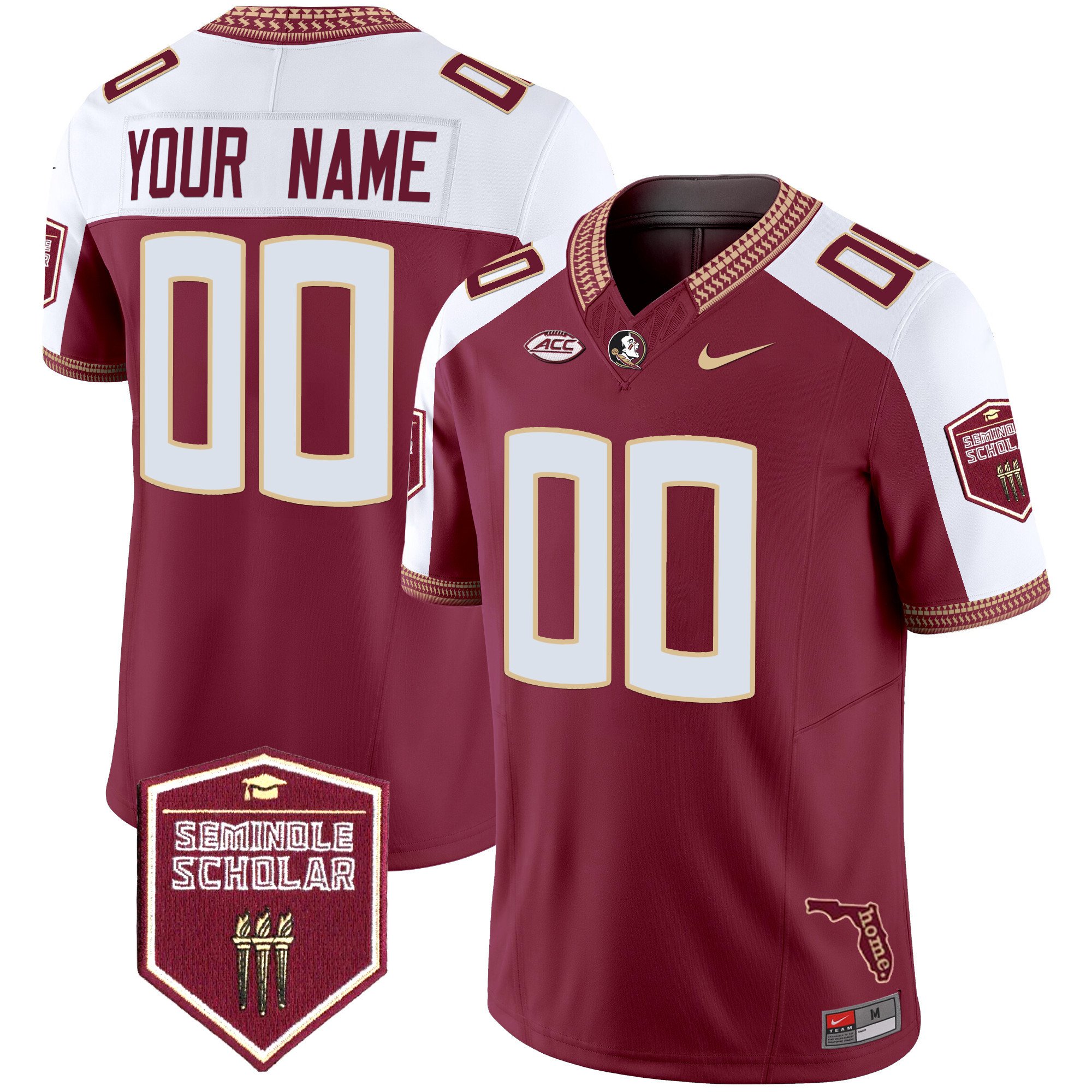 Florida State Seminoles 2024 Seminole Scholar Patch Vapor Limited Custom Jersey – All Stitched