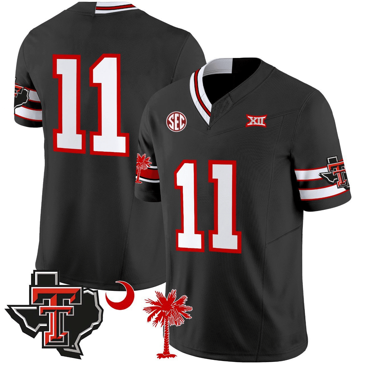 Men’s Texas Tech – South Carolina Vapor Custom Limited Jersey – All Stitched