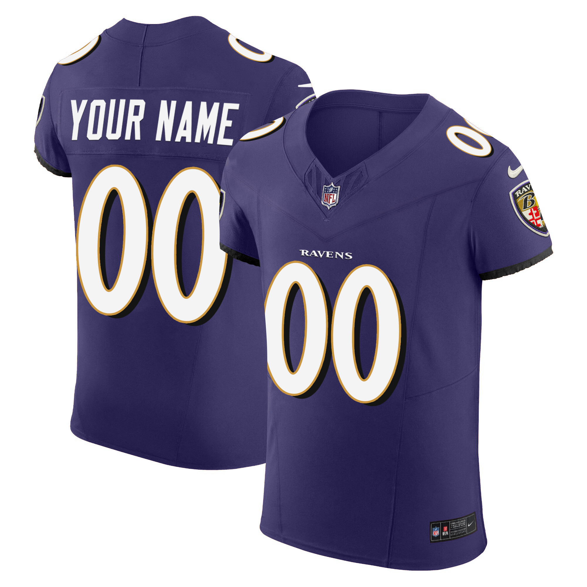 Baltimore Ravens Vapor Elite Custom Jersey – All Stitched