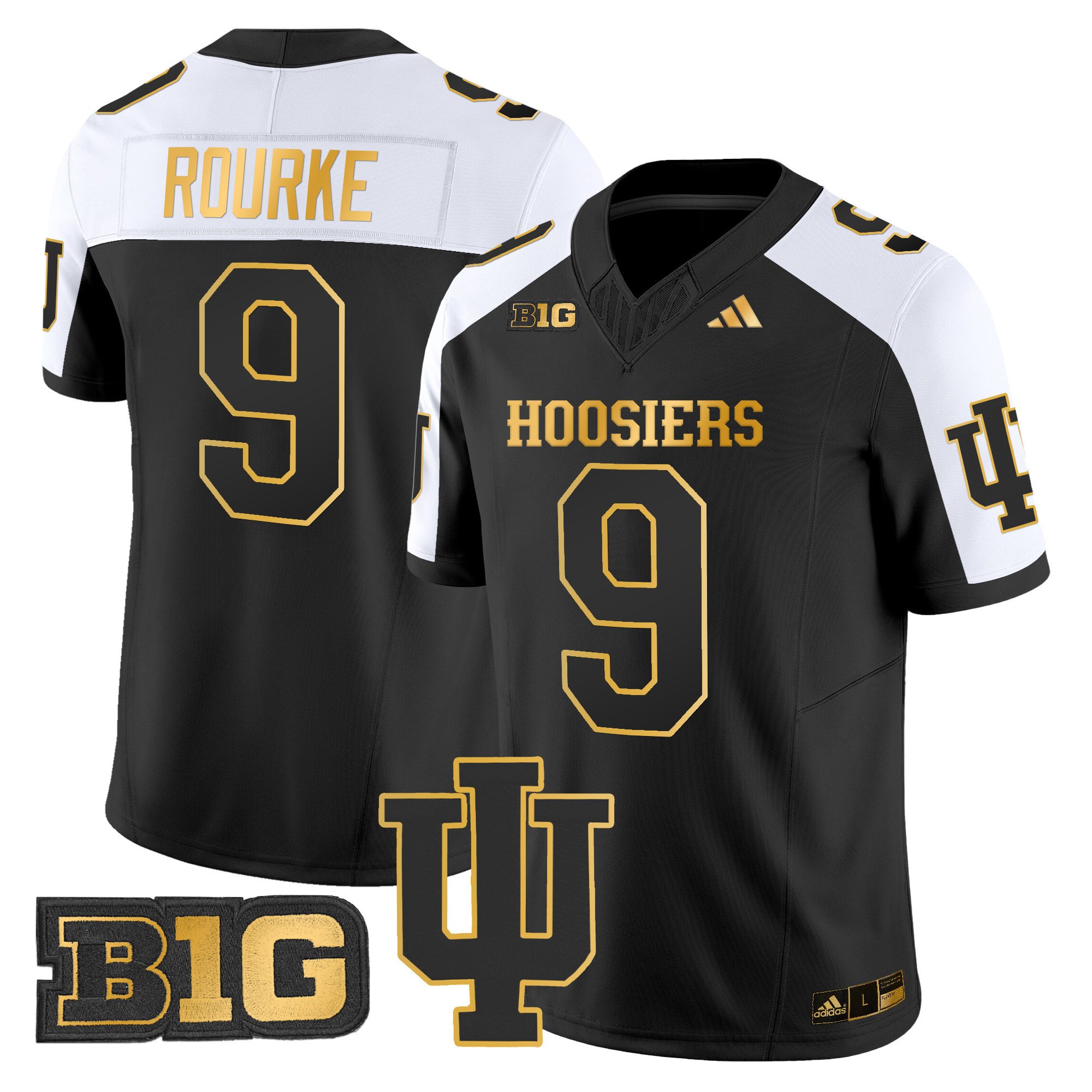 Men’s Indiana Hoosiers 2024 Gold Vapor Limited Jersey – All Stitched