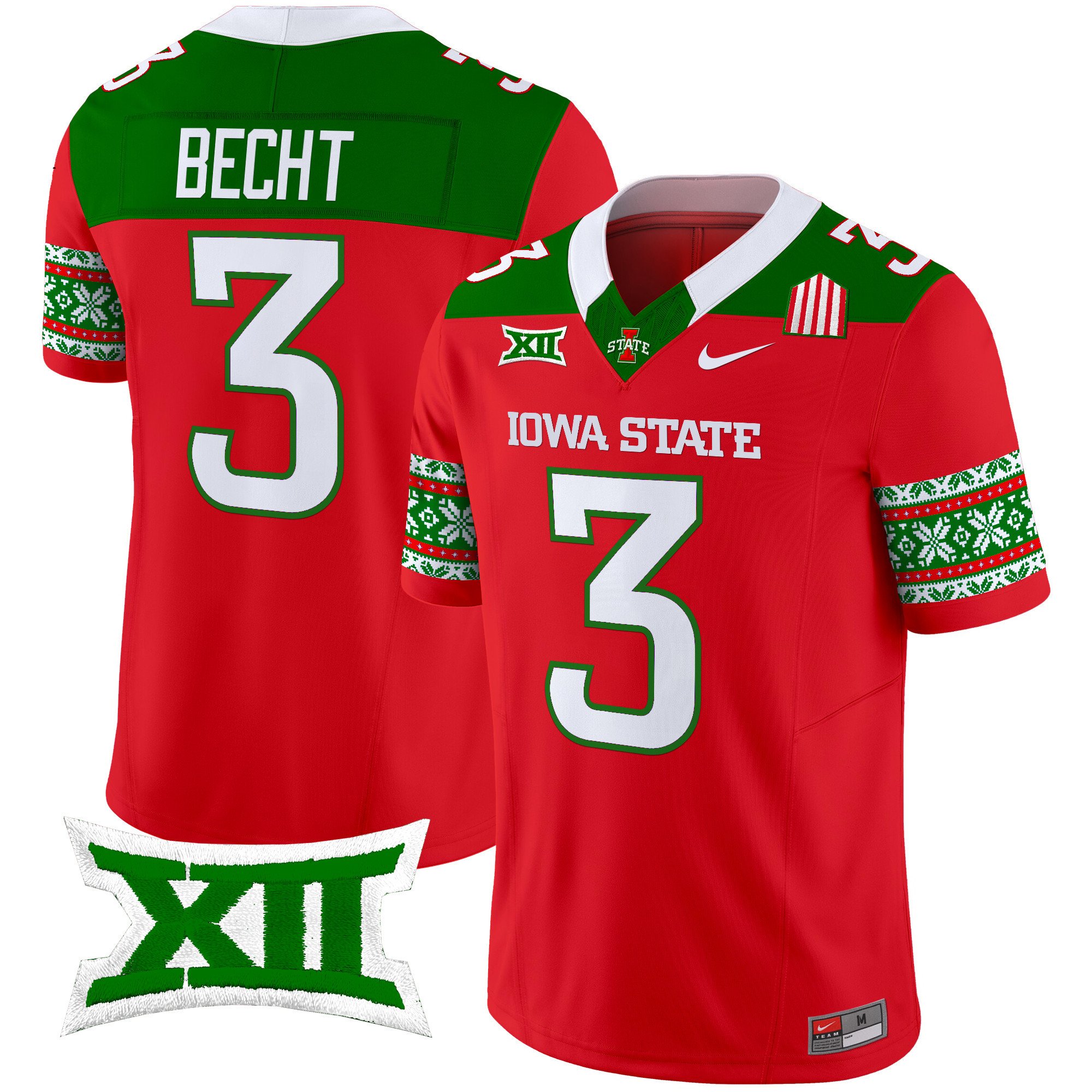 Men’s Iowa State Cyclones 2024 Christmas Vapor Limited Jersey – All Stitched