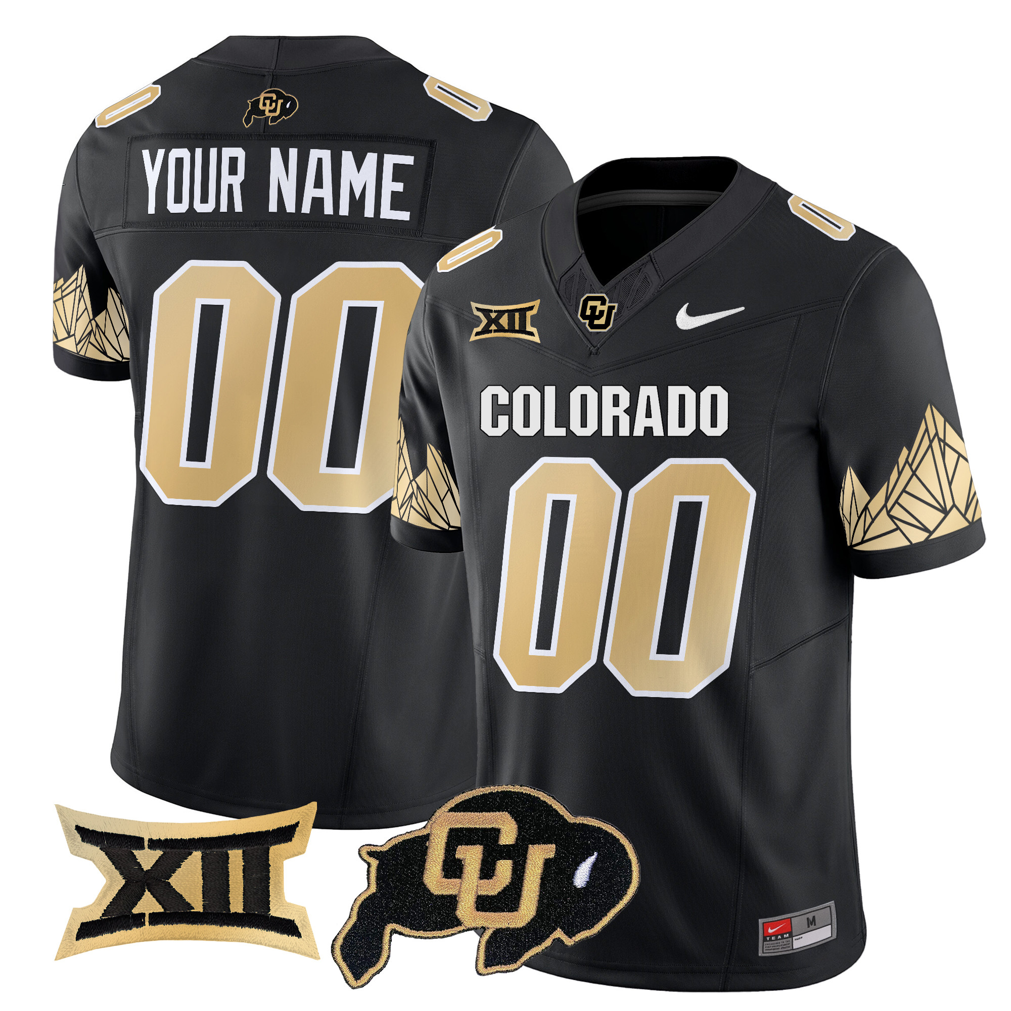 Colorado Buffaloes Vapor Limited Custom Jersey V4 – Big 12 XII Patch – All Stitched