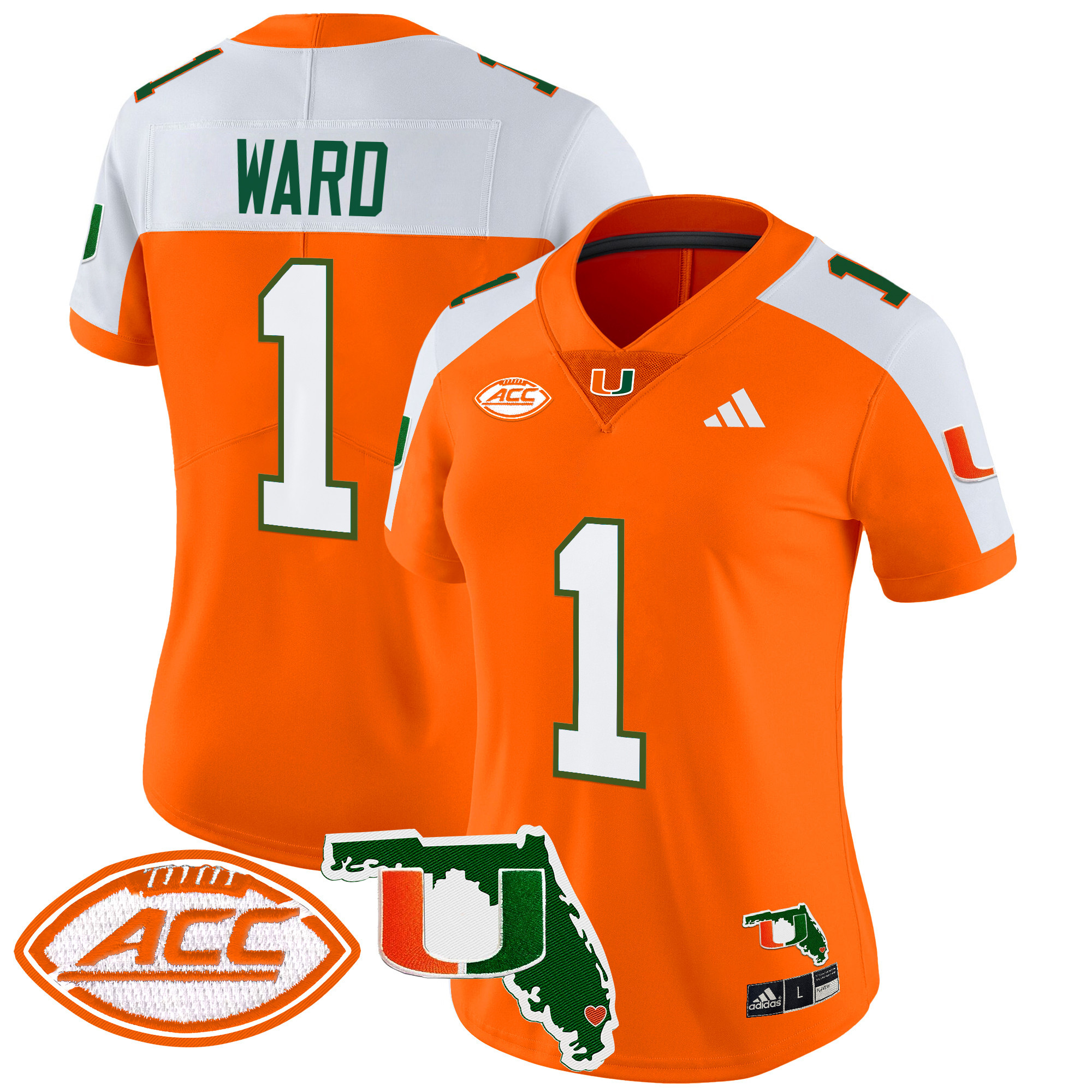 Women’s Miami Hurricanes 2024 Florida Patch Vapor Limited Jersey – All Stitched