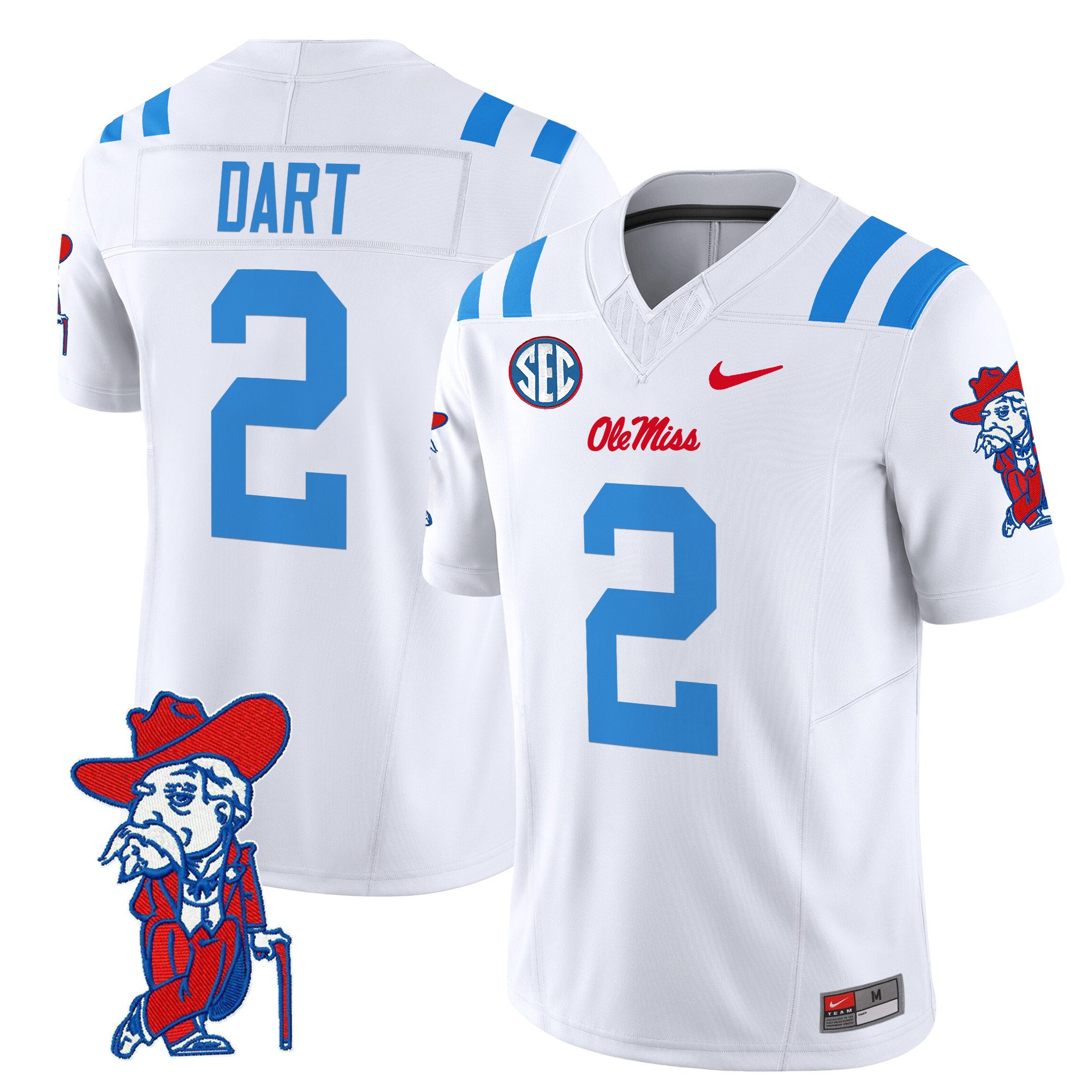 Men’s Ole Miss Rebels 2024 Vapor Limited Jersey V2 – All Stitched