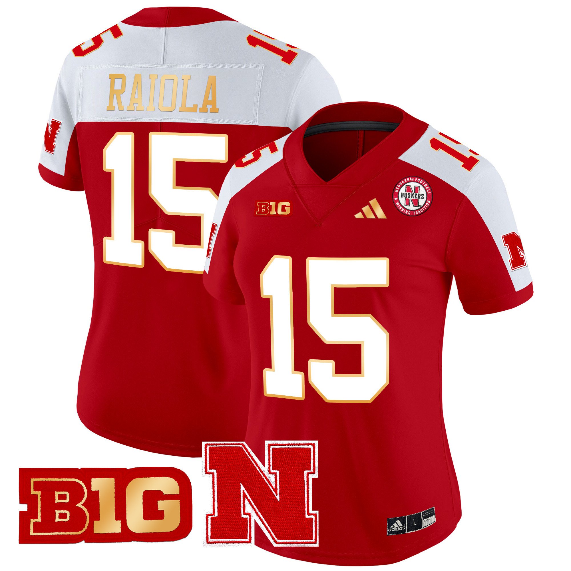 Women’s Nebraska Cornhuskers 2024 Gold Trim Vapor Limited Jersey – All Stitched