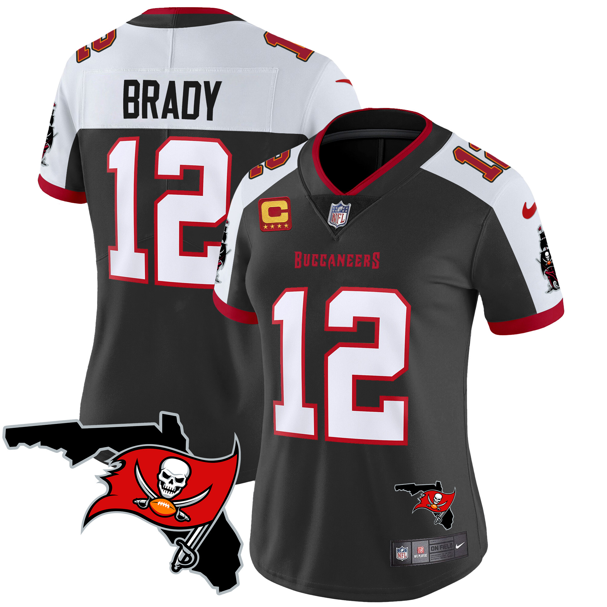 Women’s Tampa Bay Buccaneers Florida Patch Vapor Limited Jersey – All Stitched