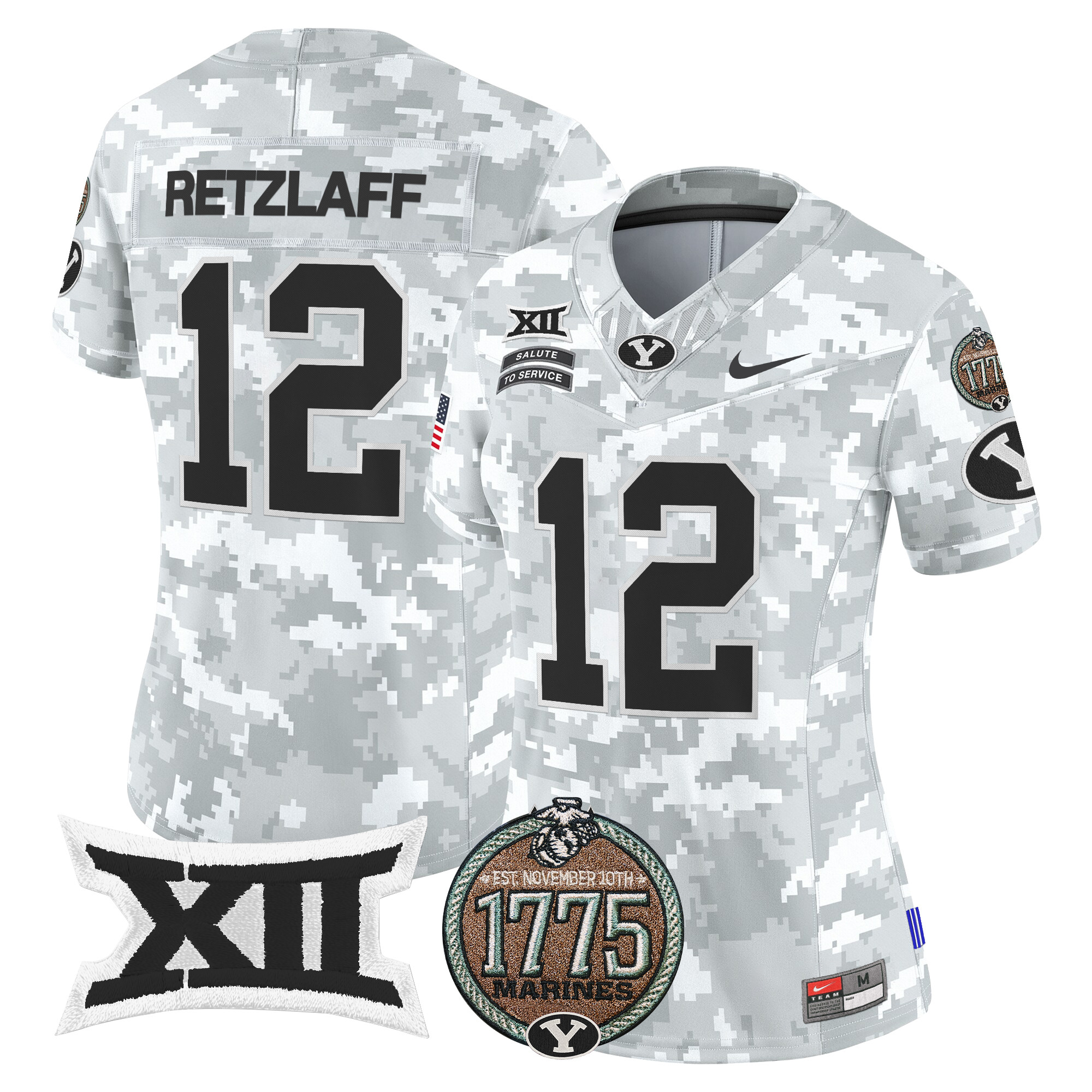 Women’s BYU Cougars 2024 Salute to Service Establishment Year Patch Vapor Limited Jersey – All Stitched