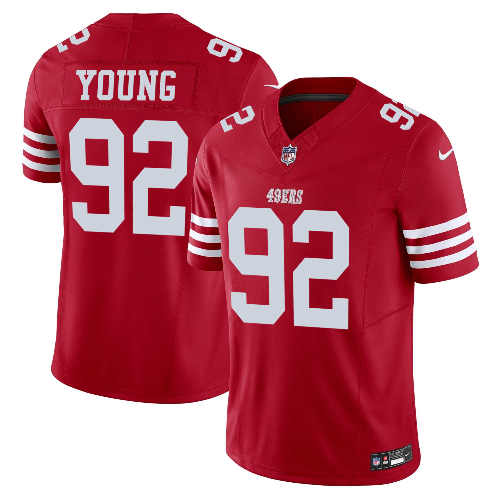 Chase Young San Francisco 49ers Red Jersey – All Stitched