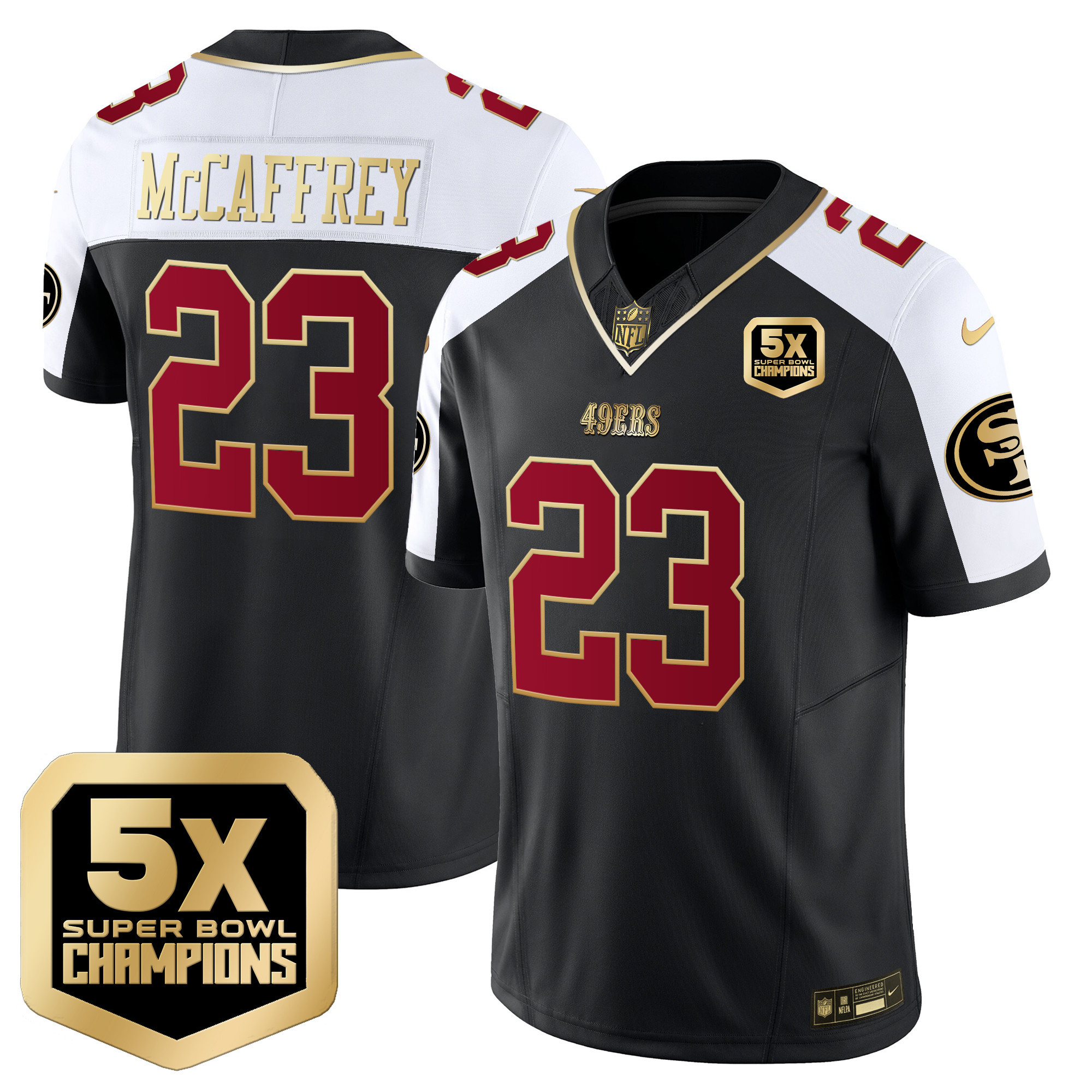 Men’s San Francisco 49ers 5x Super Bowl Champions Vapor Limited Jersey – All Stitched