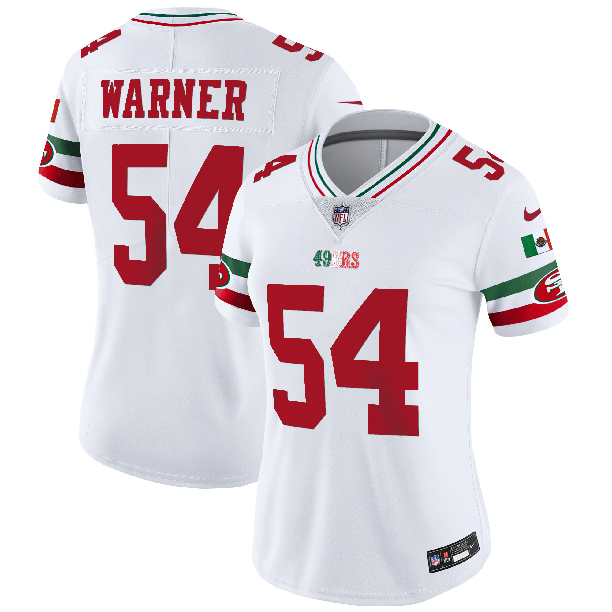 Women’s San Francisco 49ers Mexico Vapor Jersey V2 – All Stitched