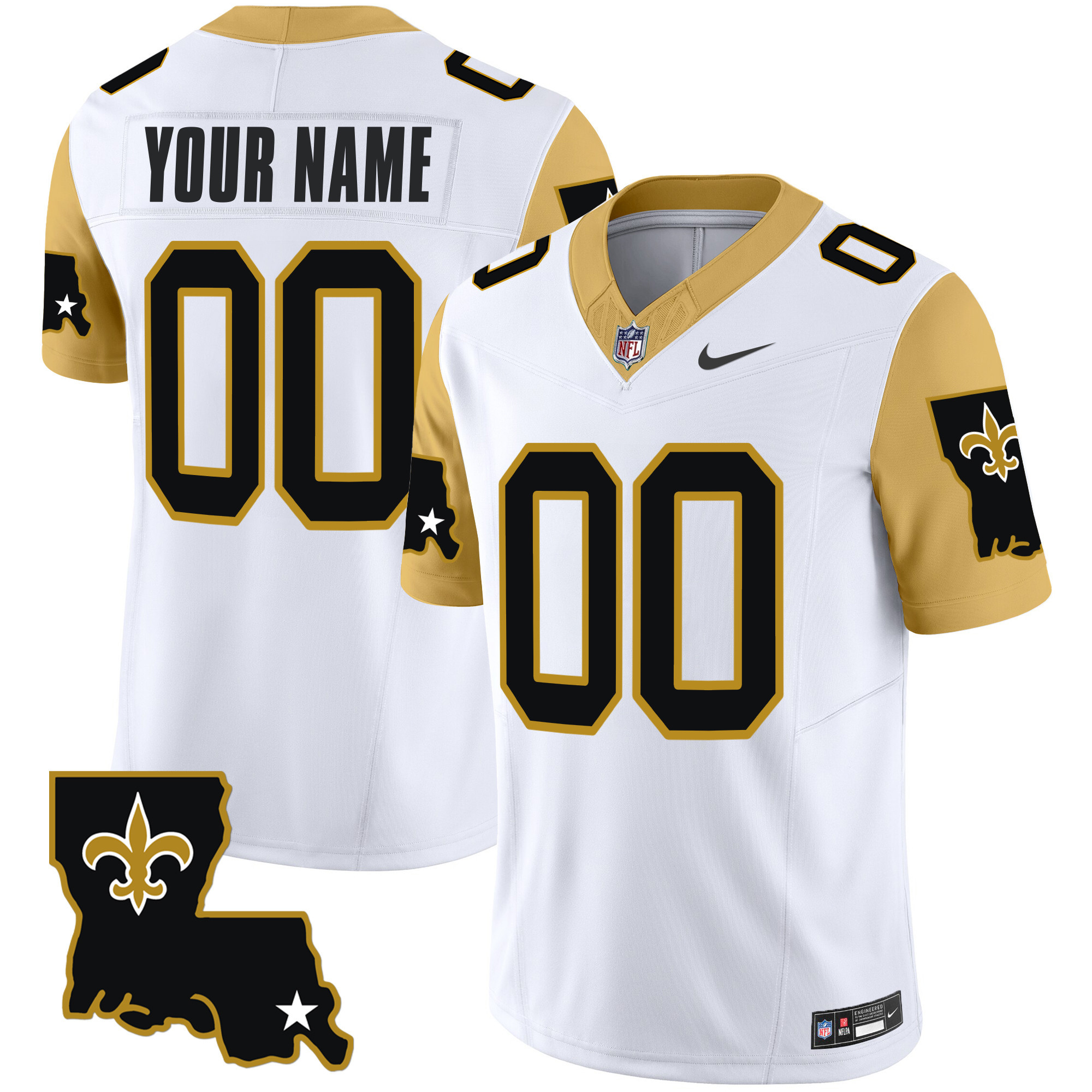 New Orleans Saints 1987 Legacy Vapor Limited Custom Jersey V2 – All Stitched