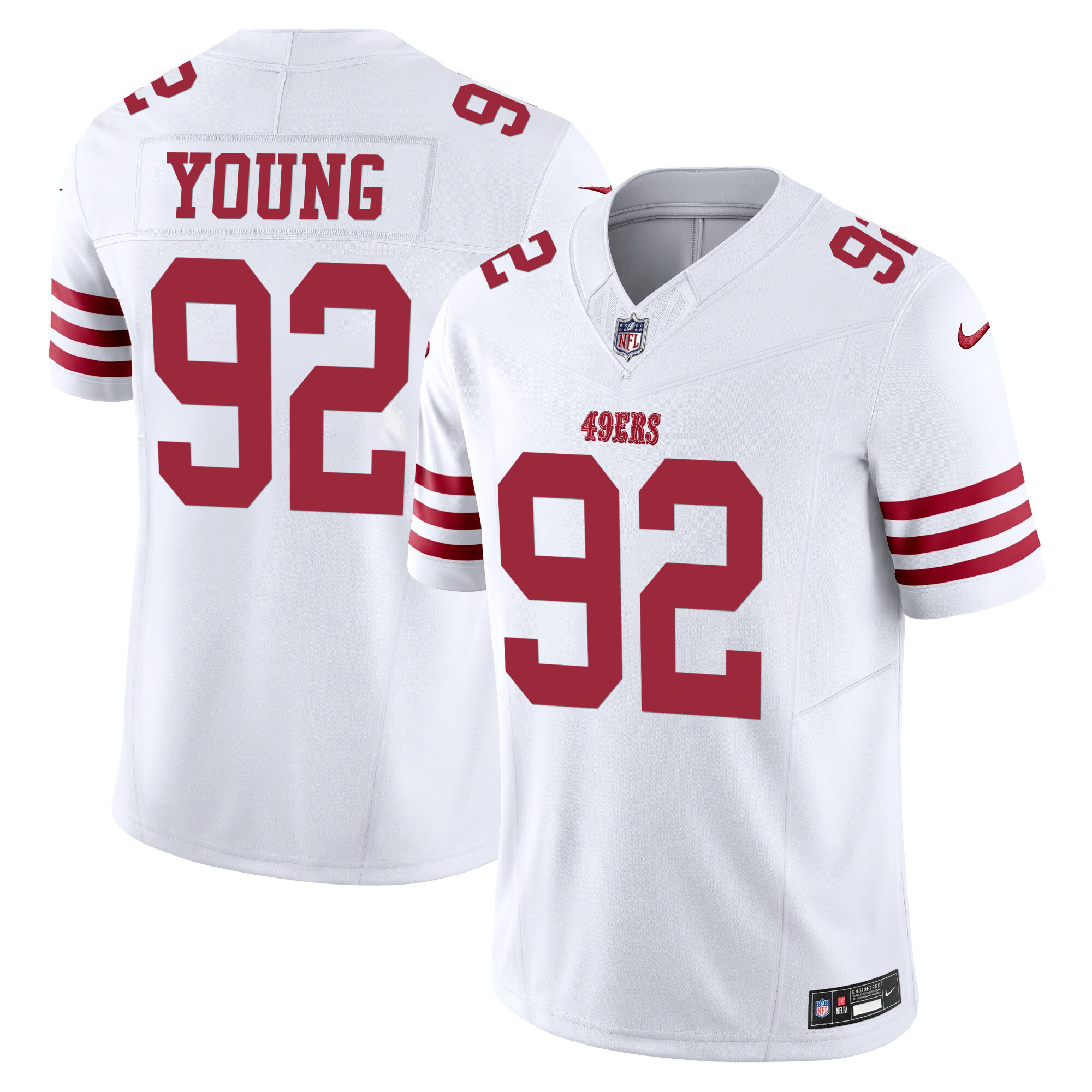 Chase Young San Francisco 49ers White Jersey – All Stitched