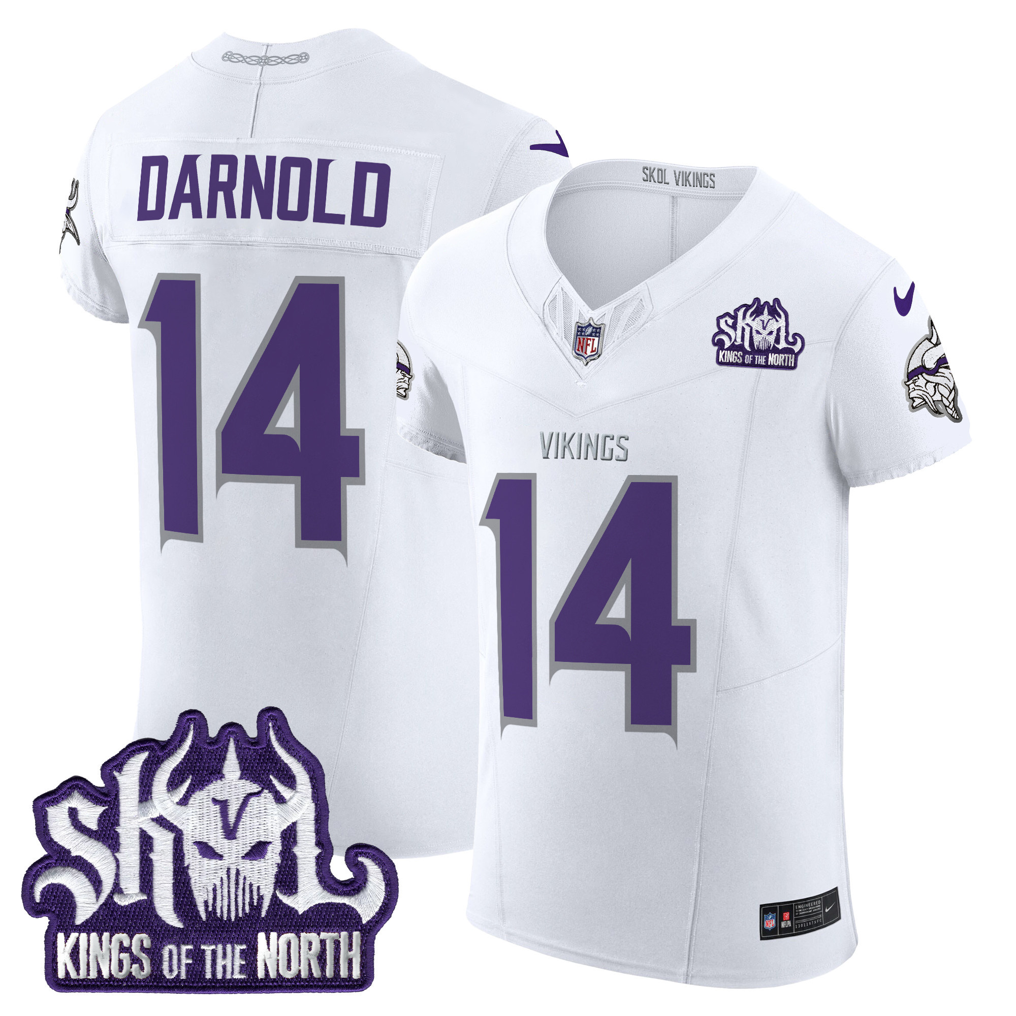 Men’s Minnesota Vikings 2024 Winter Warrior Skol Patch Vapor Elite Jersey – All Stitched