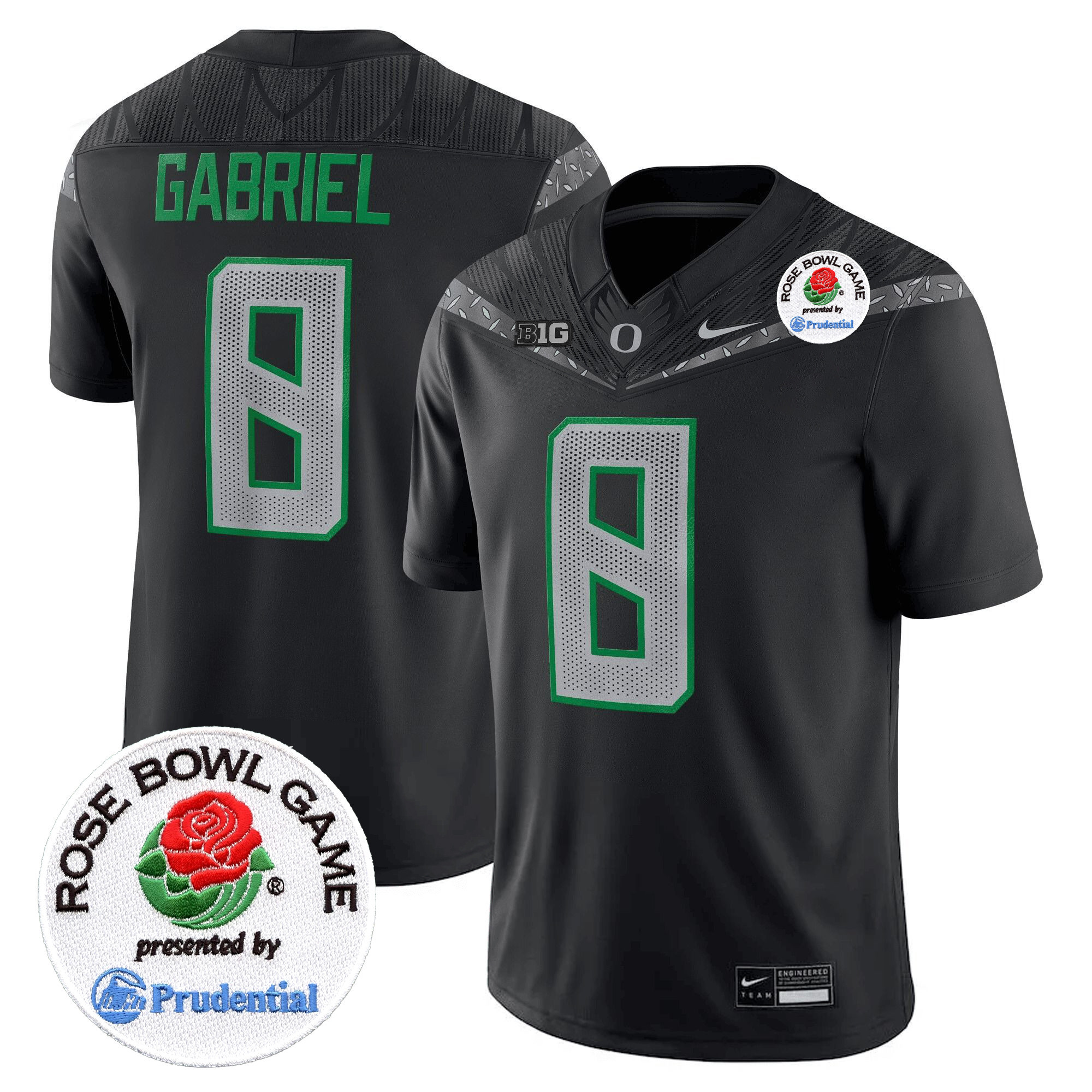 Men’s Oregon Ducks 2024 Rose Bowl Game Vapor Limited Jersey V2 – All Stitched