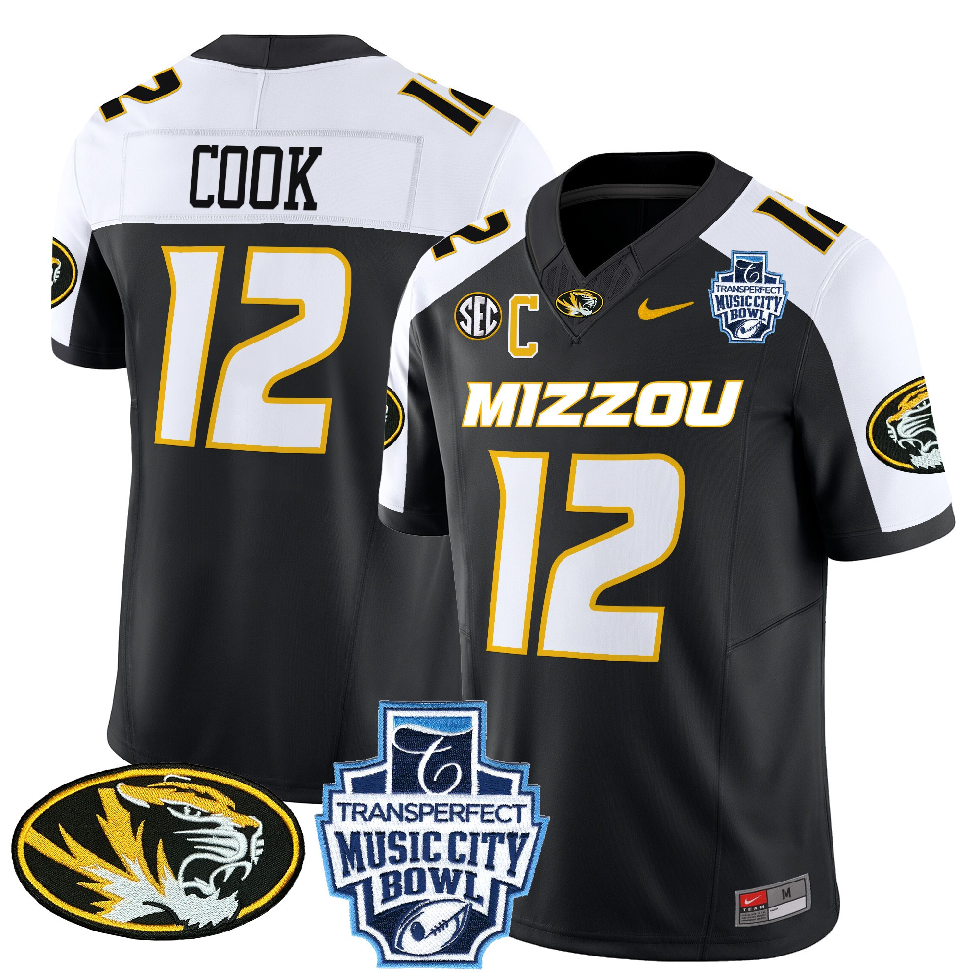 Men’s Missouri Tigers 2024 Music City Bowl Vapor Limited Jersey – All Stitched