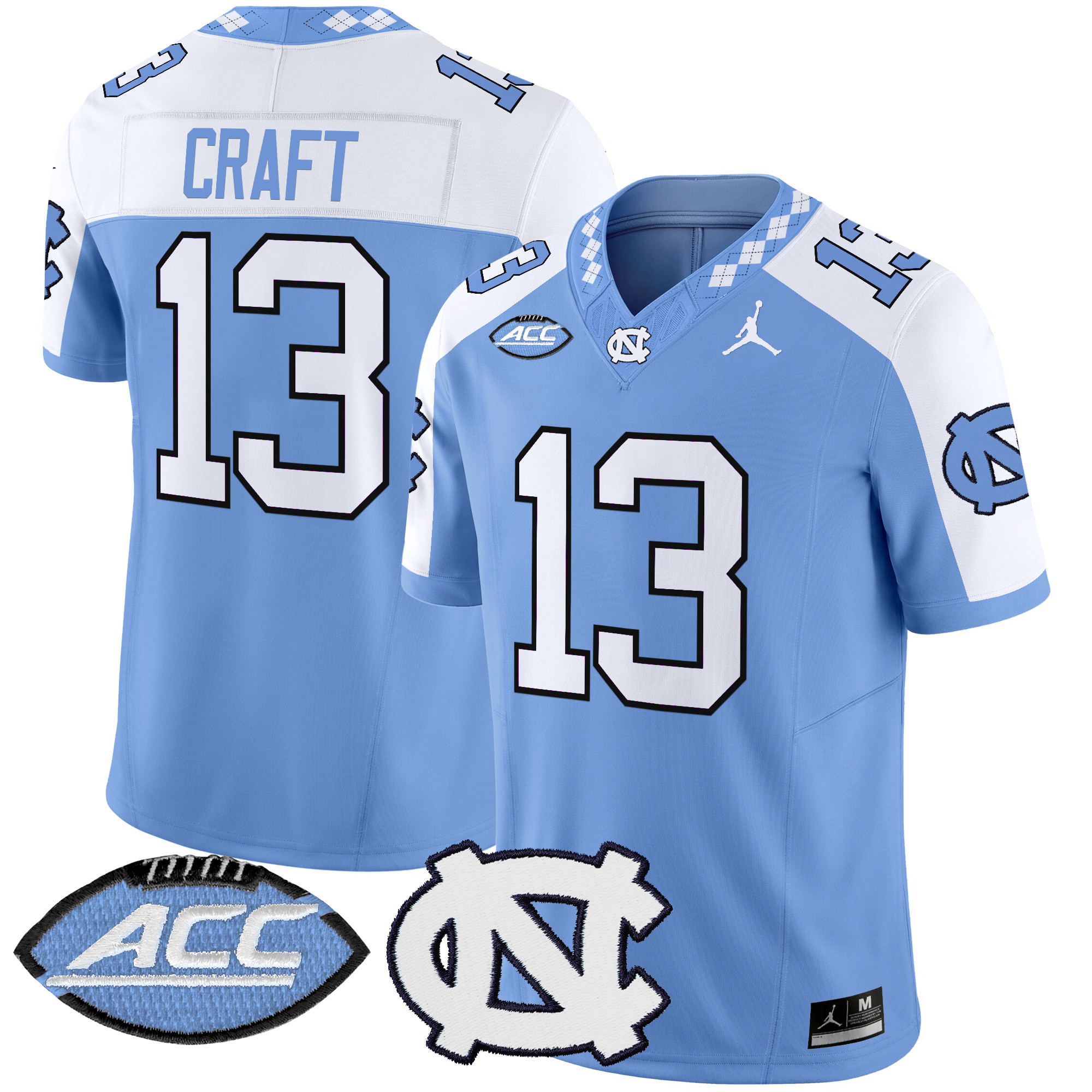 Men’s North Carolina Tar Heels 2024 Vapor Limited Jersey – All Stitched