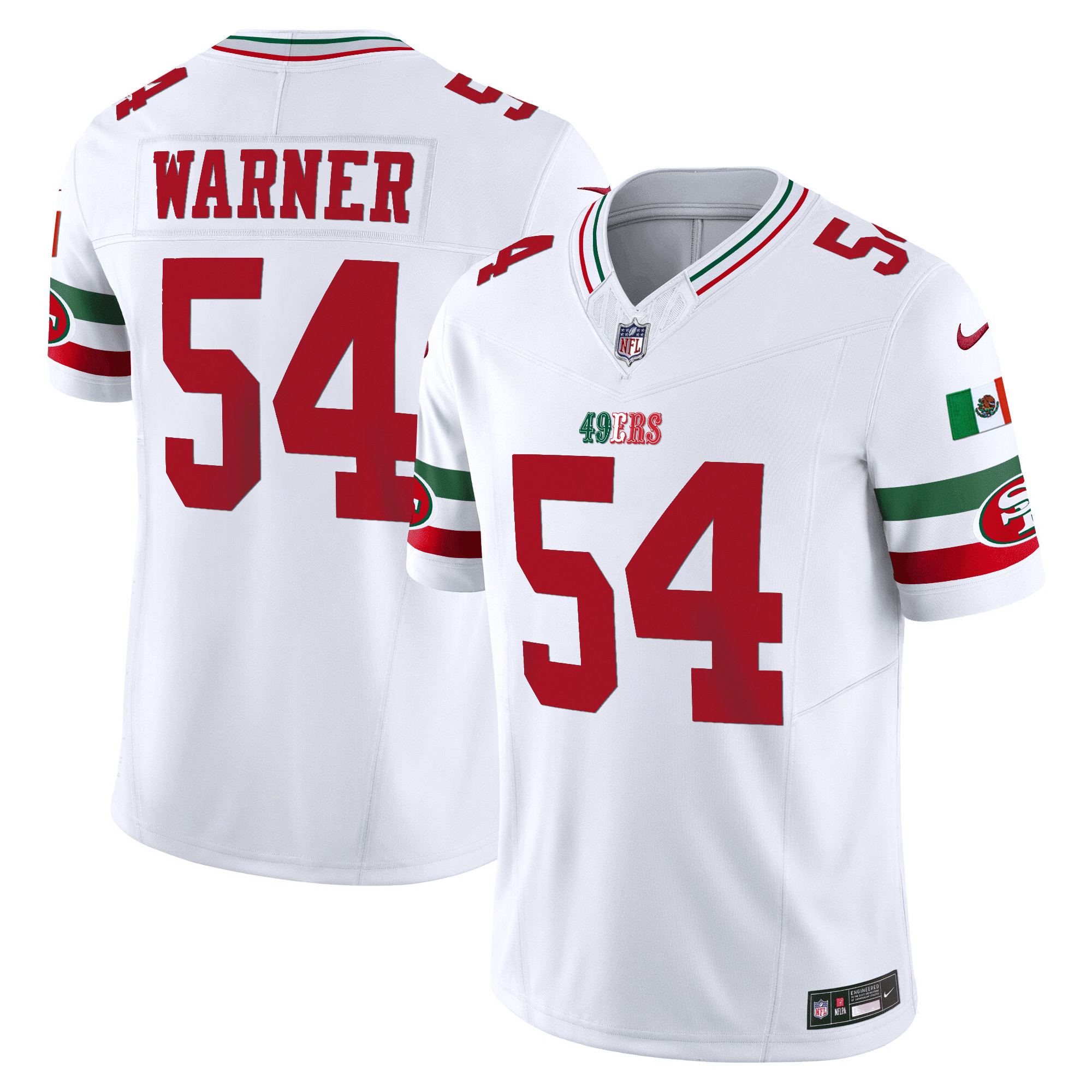 Youth’s San Francisco 49ers Mexico Vapor Jersey V2 – All Stitched