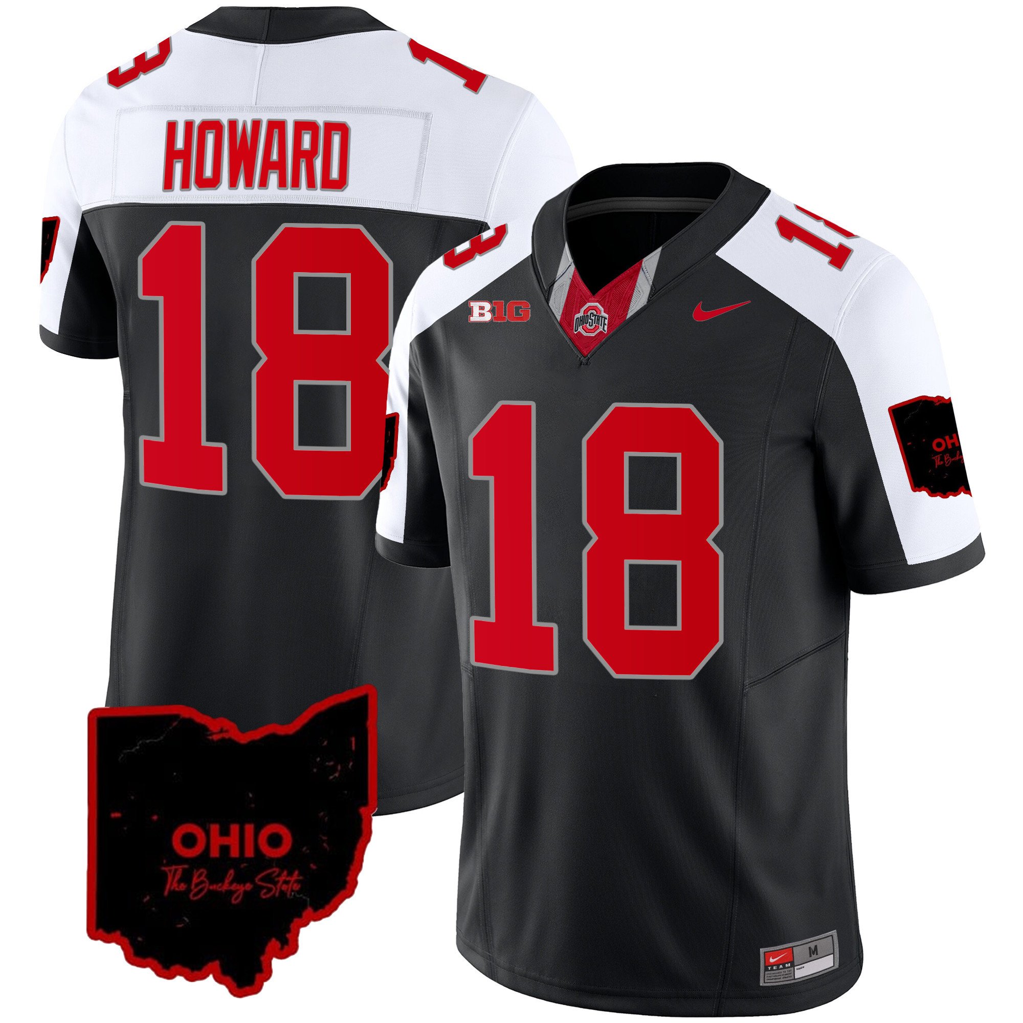 Men’s Ohio State Buckeyes 2023 Vapor Limited Jersey – Ohio Patch – All Stitched