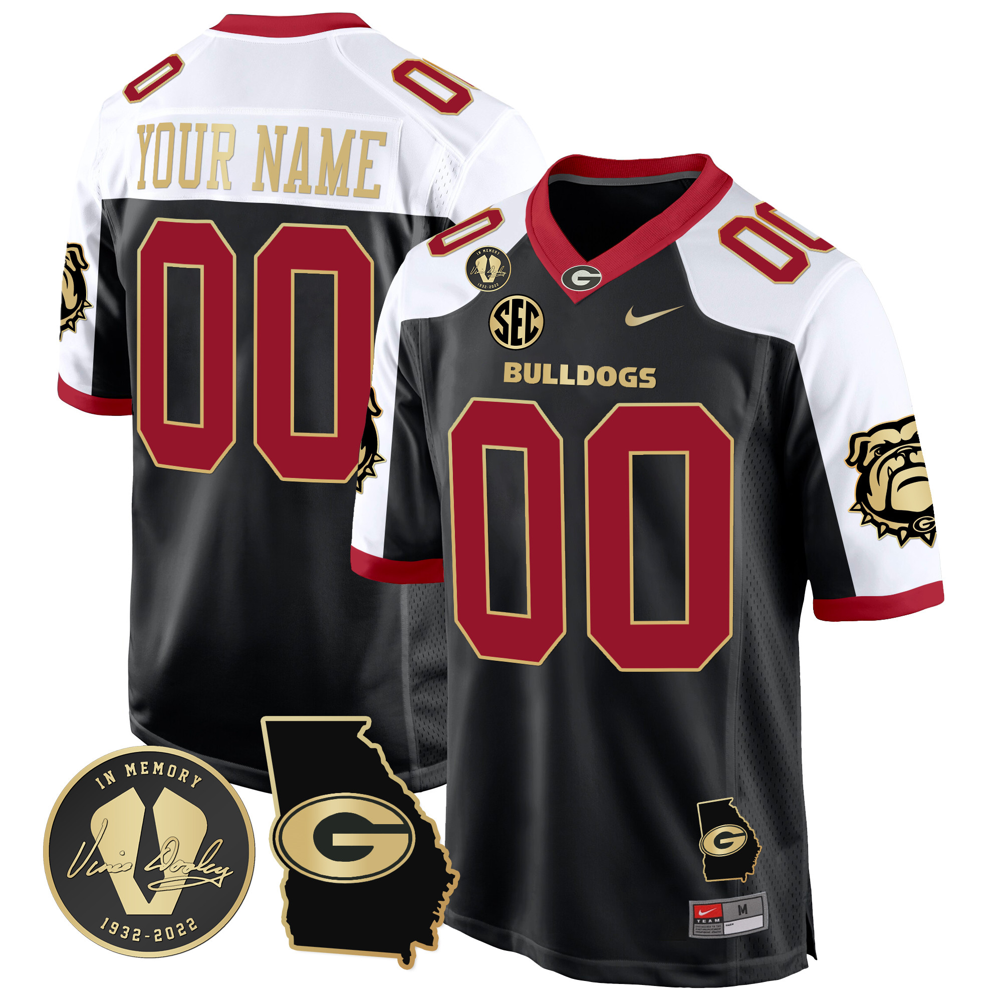 Georgia Bulldogs 2024 Georgia Map Patch Game Custom Jersey – All Stitched