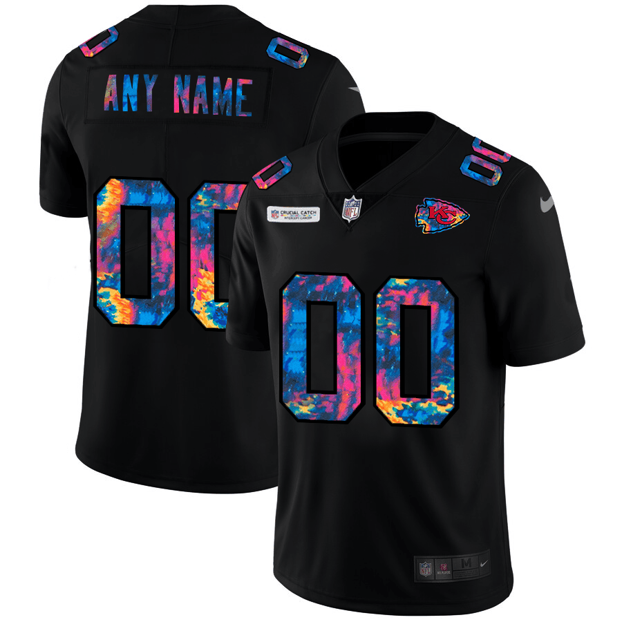 Kansas City Chiefs 2020 Black Crucial Catch Custom Jersey – All Stitched
