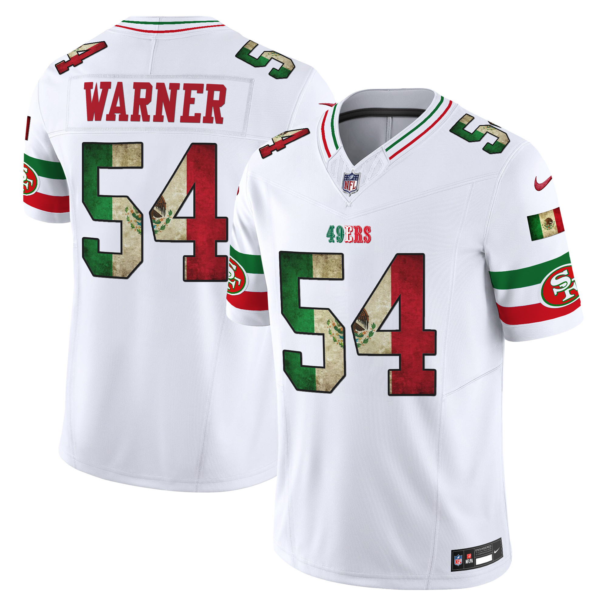 Men’s San Francisco 49ers Mexico Vapor Limited Jersey V4 – All Stitched