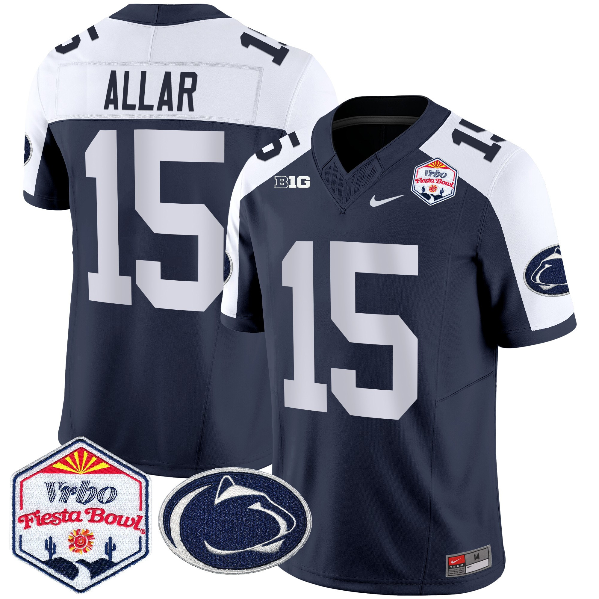 Men’s Penn State Nittany Lions 2024 The Fiesta Bowl Patch Vapor Limited Jersey – All Stitched