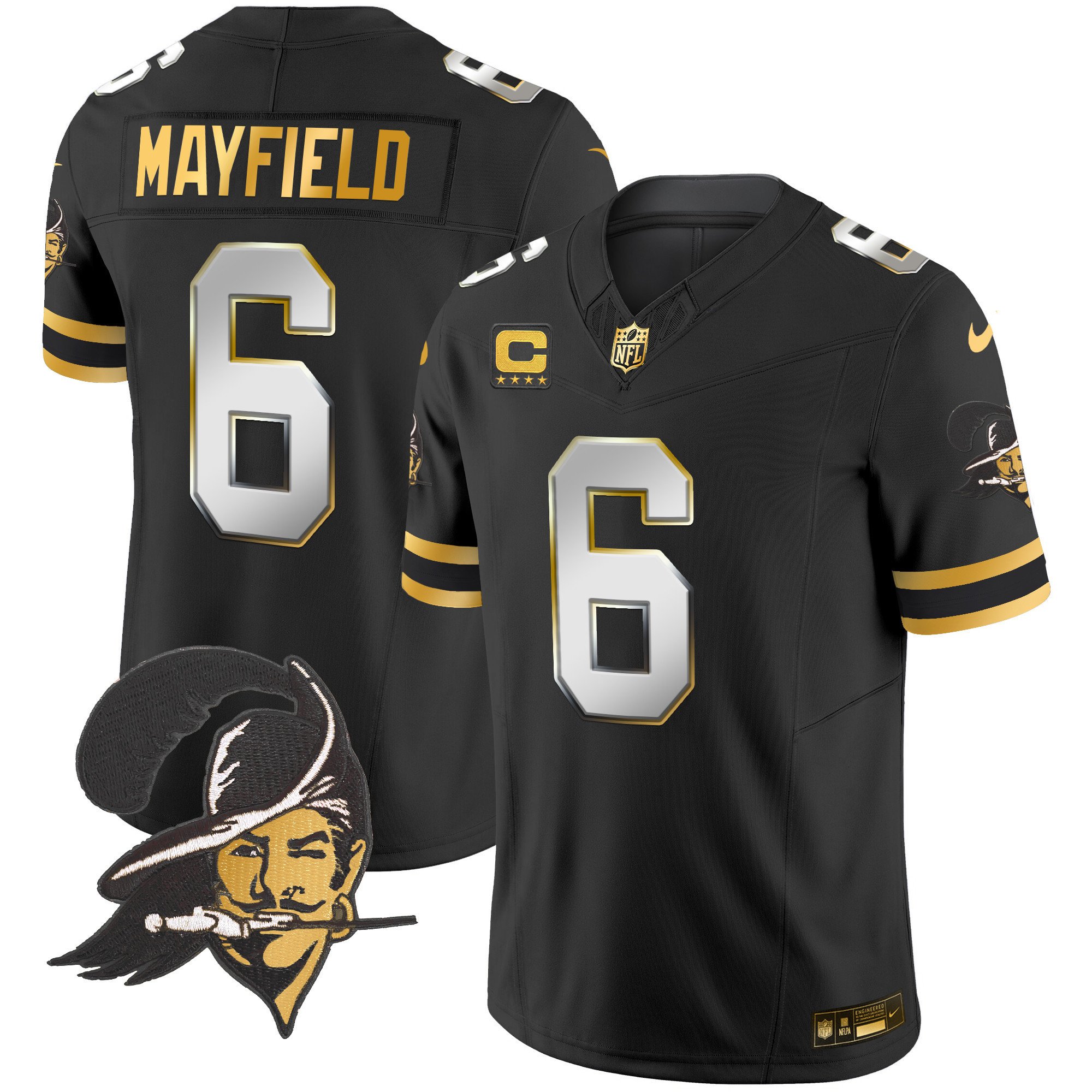 Men’s Tampa Bay Buccaneers Throwback Gold Vapor Limited Jersey – All Stitched