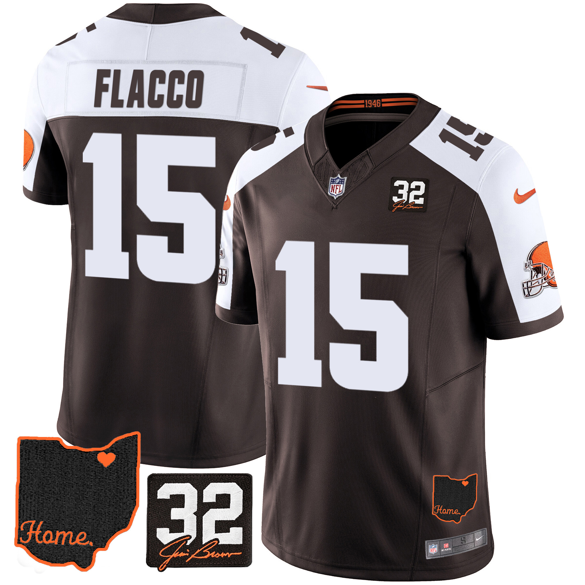 Joe Flacco Cleveland Browns Vapor Jersey – All Stitched