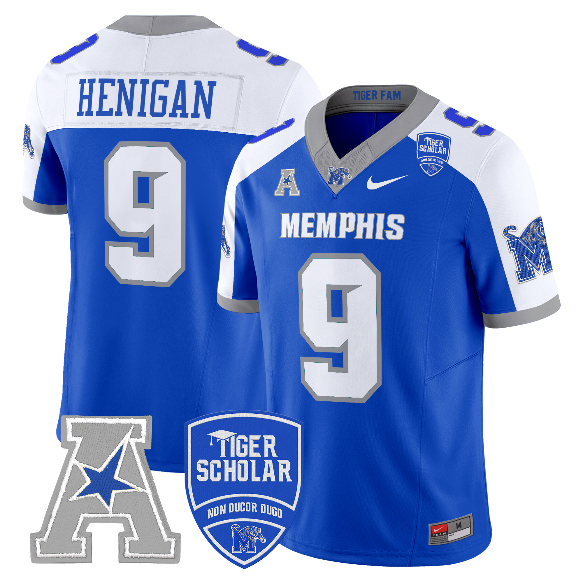 Men’s Memphis Tigers 2024 Vapor Limited Jersey – All Stitched
