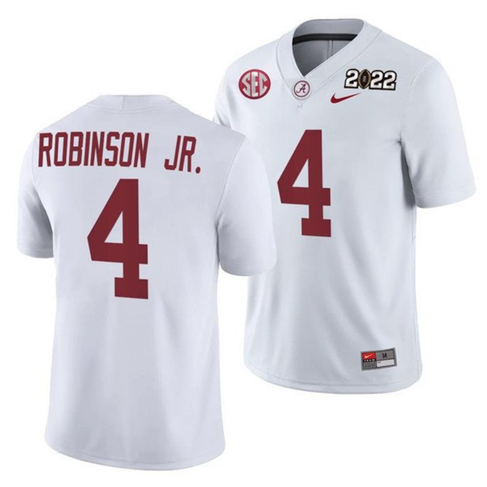 Alabama Crimson Tide 4 Brian Robinson Jr 2022 Patch White College Football St